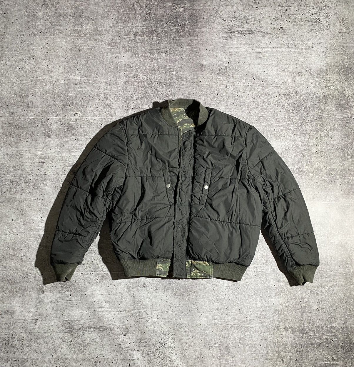 Allsaints × Vintage 🐃ALLSAINTS bilateral vintage BOMBER Size US M / EU 48-50 / 2 - 9 Thumbnail