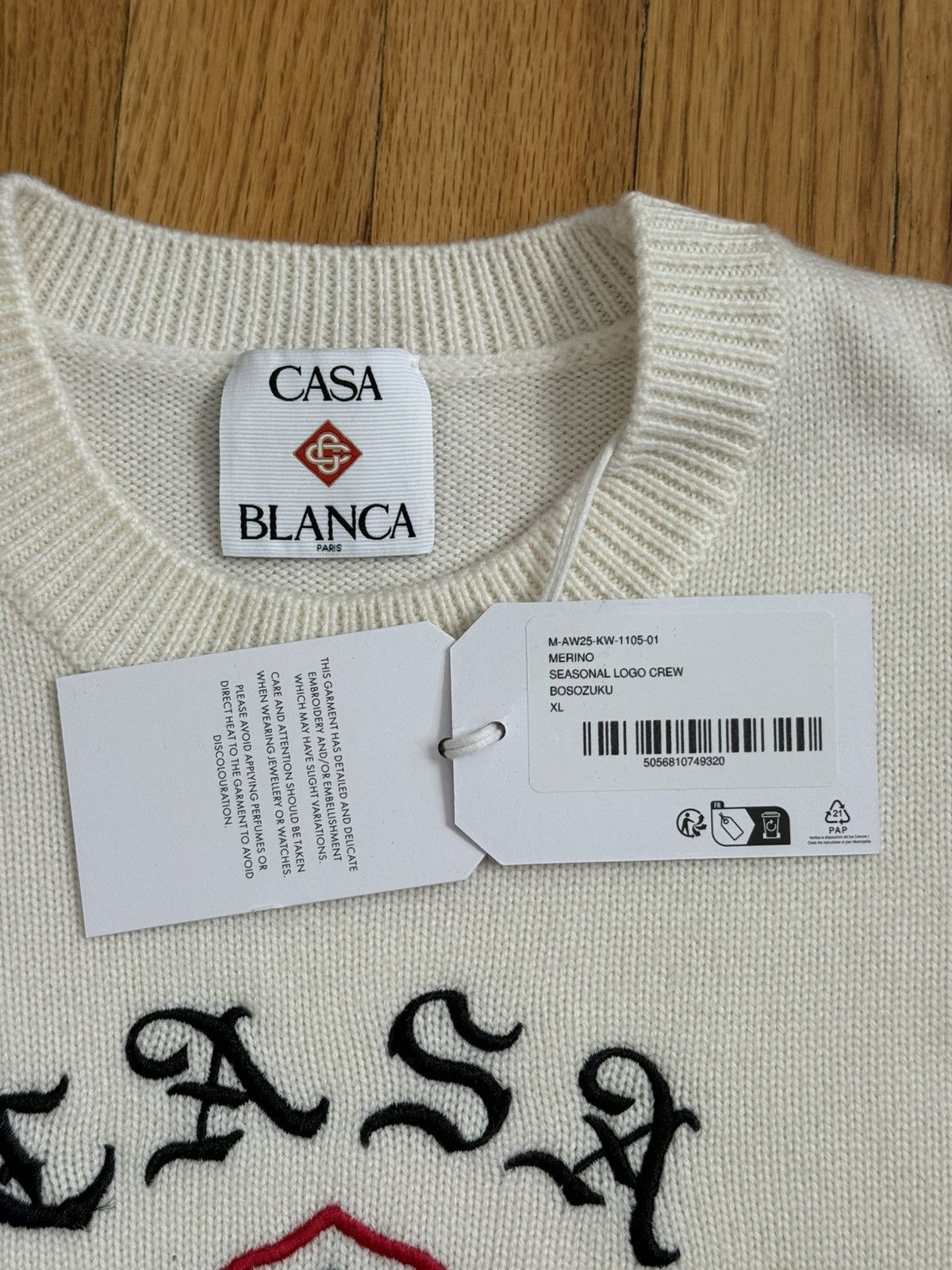 Casablanca Casa Blanca Merino Wool Knit Sweater Size US XL / EU 56 / 4 - 3 Thumbnail