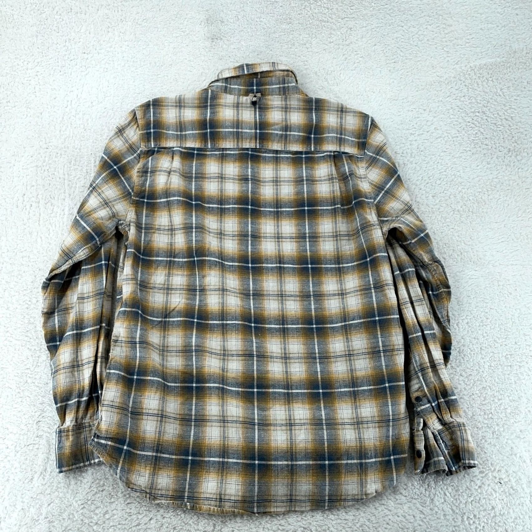 United By Blue United By Blue Flannel Shirt Mens M Brown Blue Plaid Button-Up with Pockets Size US M / EU 48-50 / 2 - 3 Thumbnail