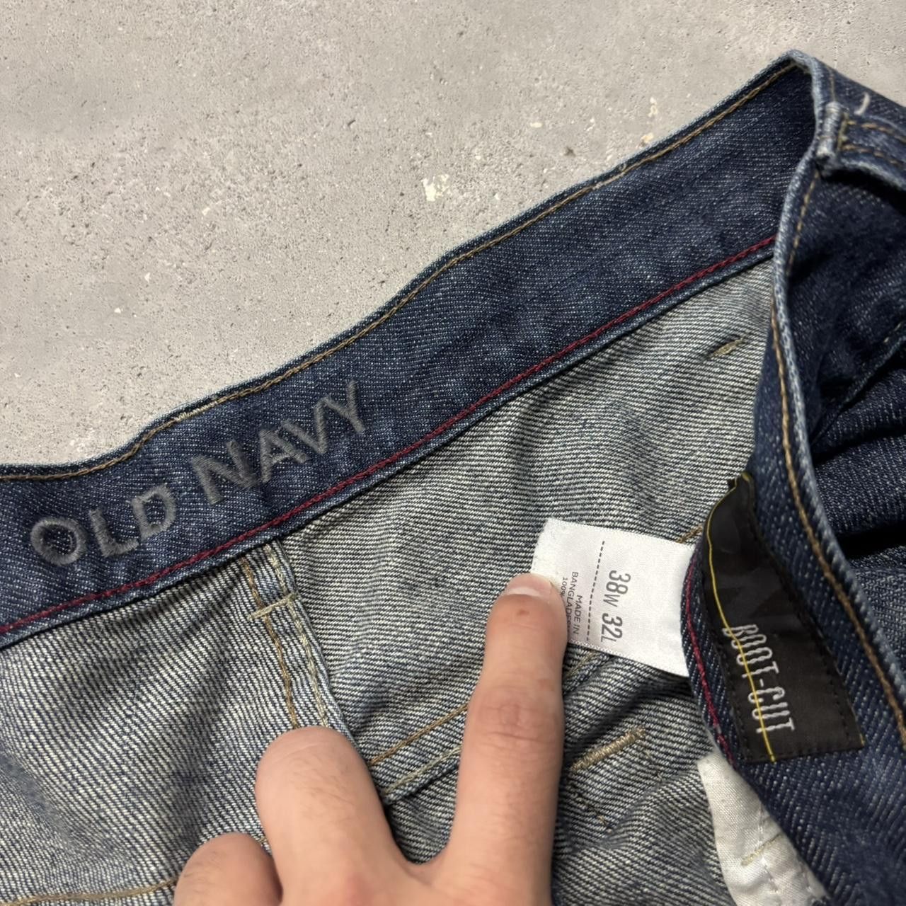 Japanese Brand × Vintage Crazy Vintage Y2K/2000s Baggy Dark Wash Skater Bootcut Denim Jeans! Size US 40 / EU 56 - 7 Thumbnail