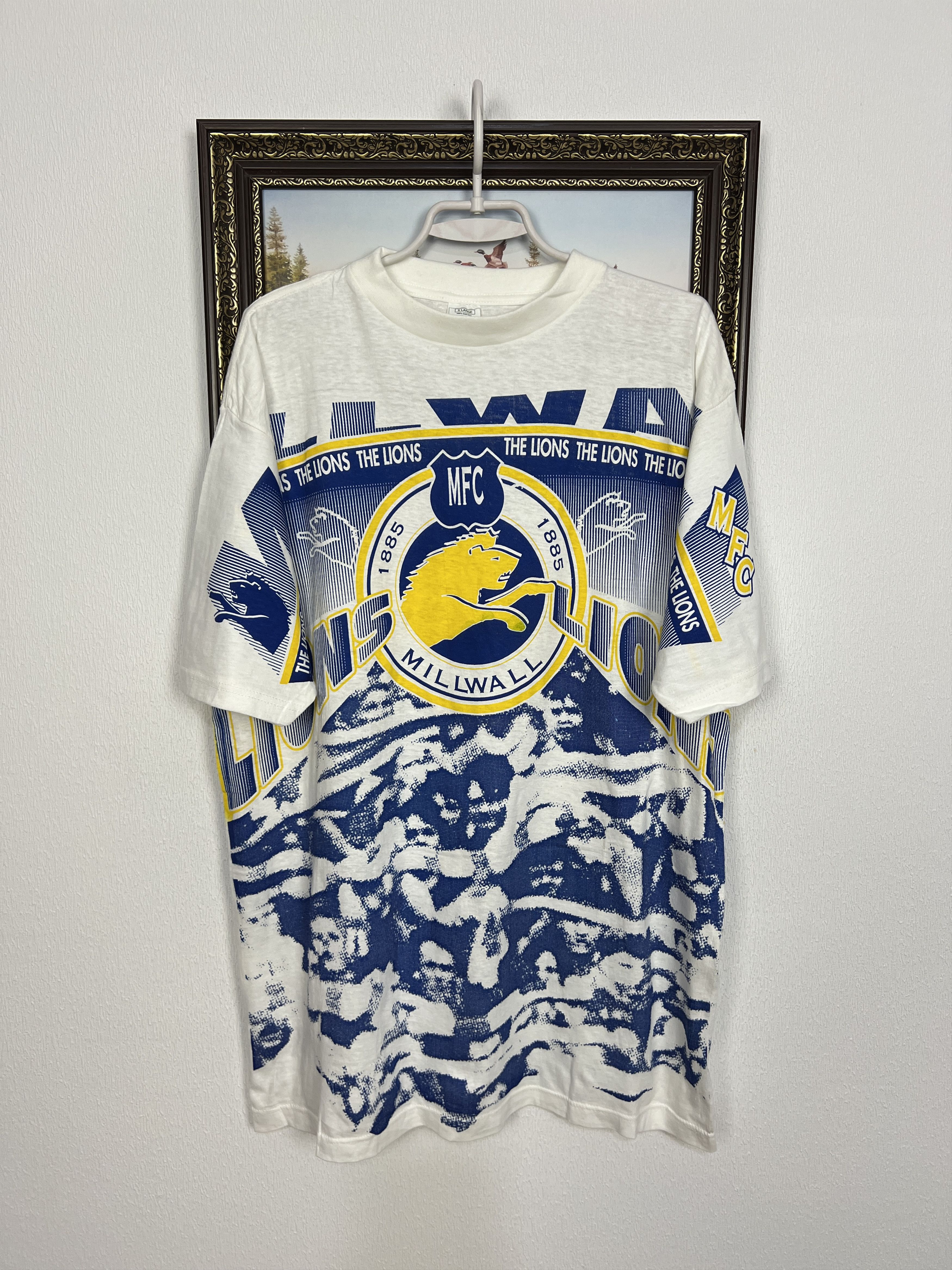 Vintage Millwall The Lions Football Shirt Soccer Over Print Jersey Size US XL / EU 56 / 4 - 1 Thumbnail