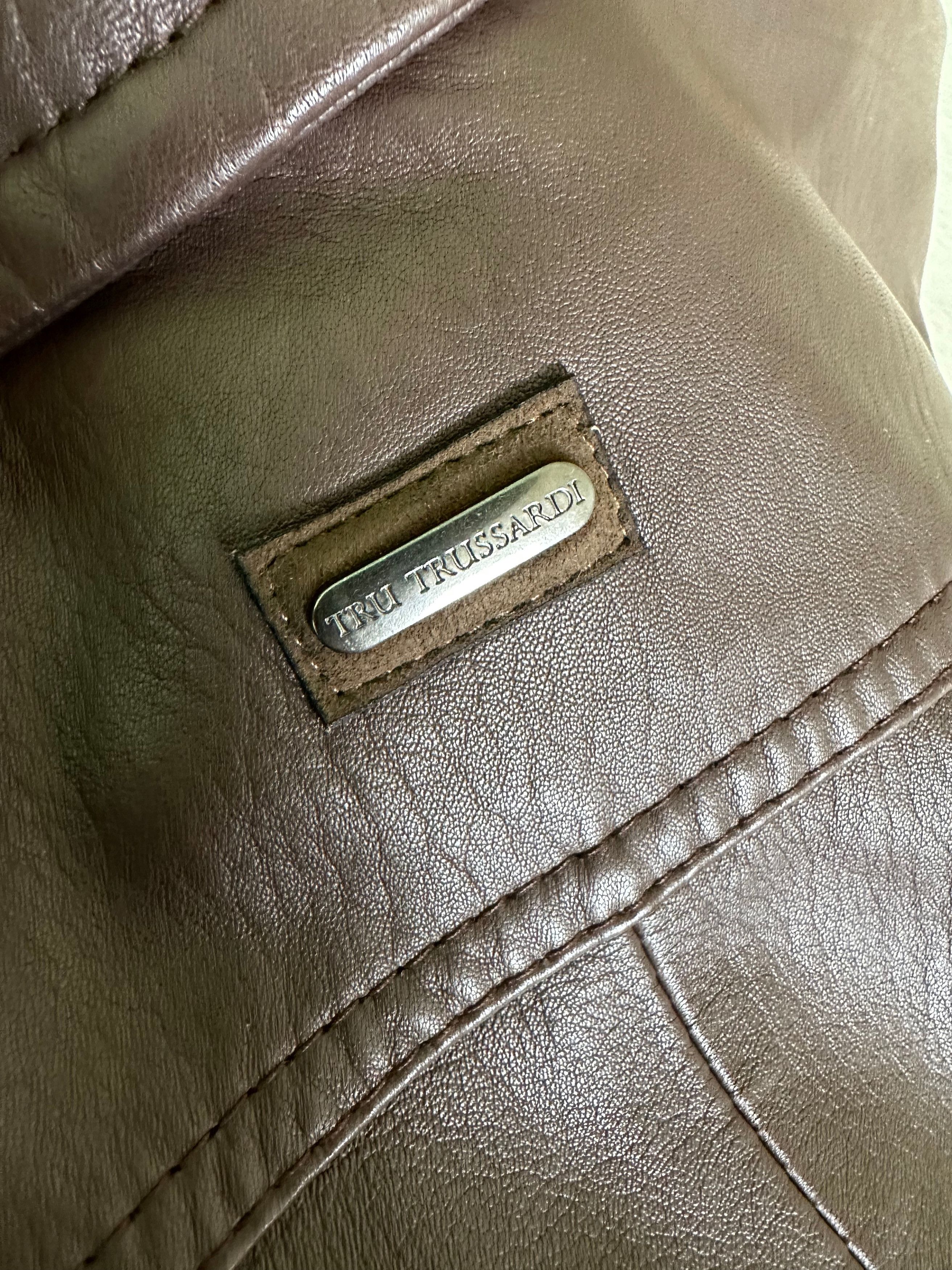 Trussardi Trussardi leather brown belted coat lambskin nappa Size M / US 6-8 / IT 42-44 - 12 Thumbnail