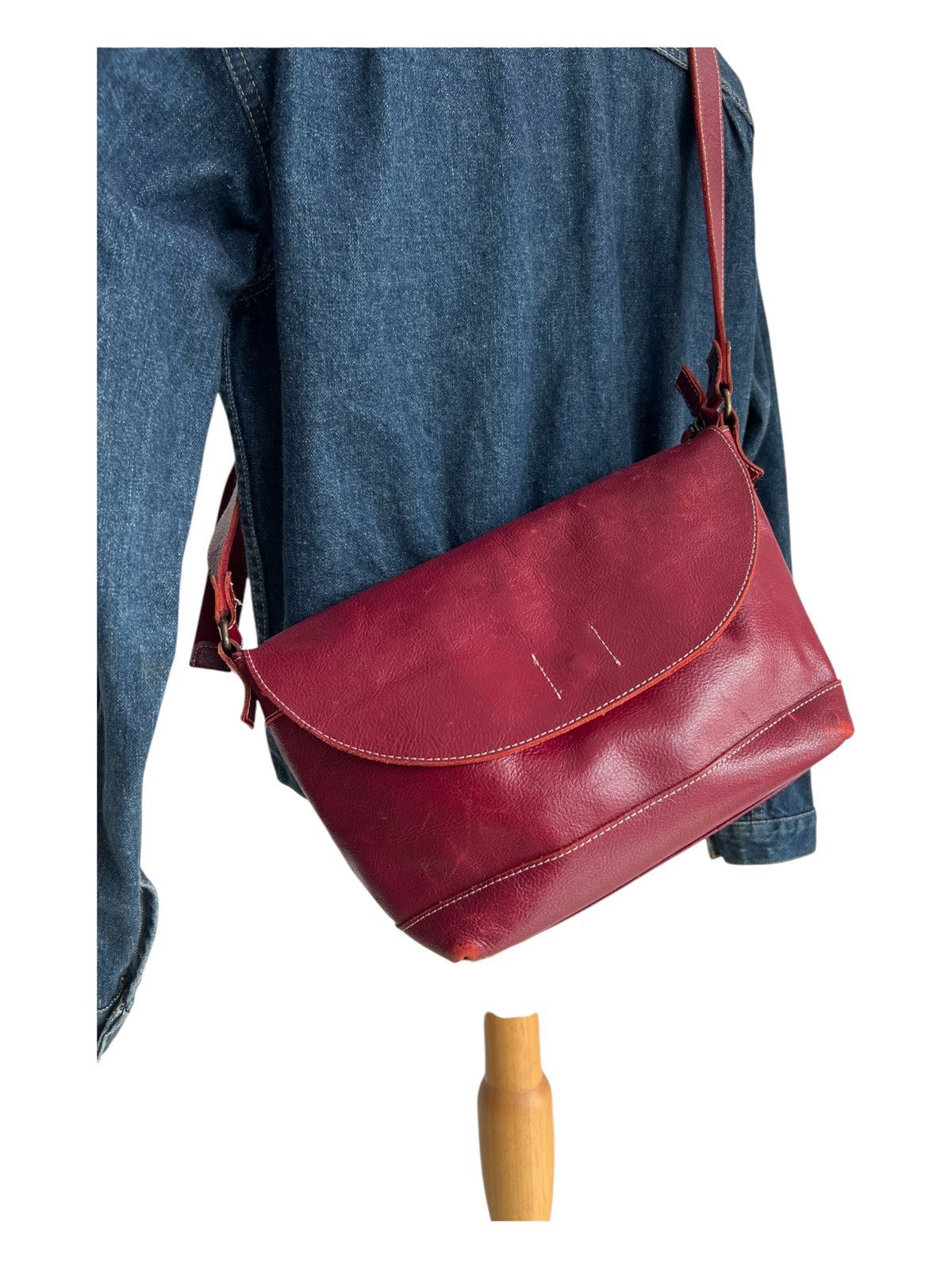 Comme des Garcons 🇯🇵 Craft LILY Genuine Leather Crossbody Messenger Bag Size ONE SIZE - 3 Thumbnail