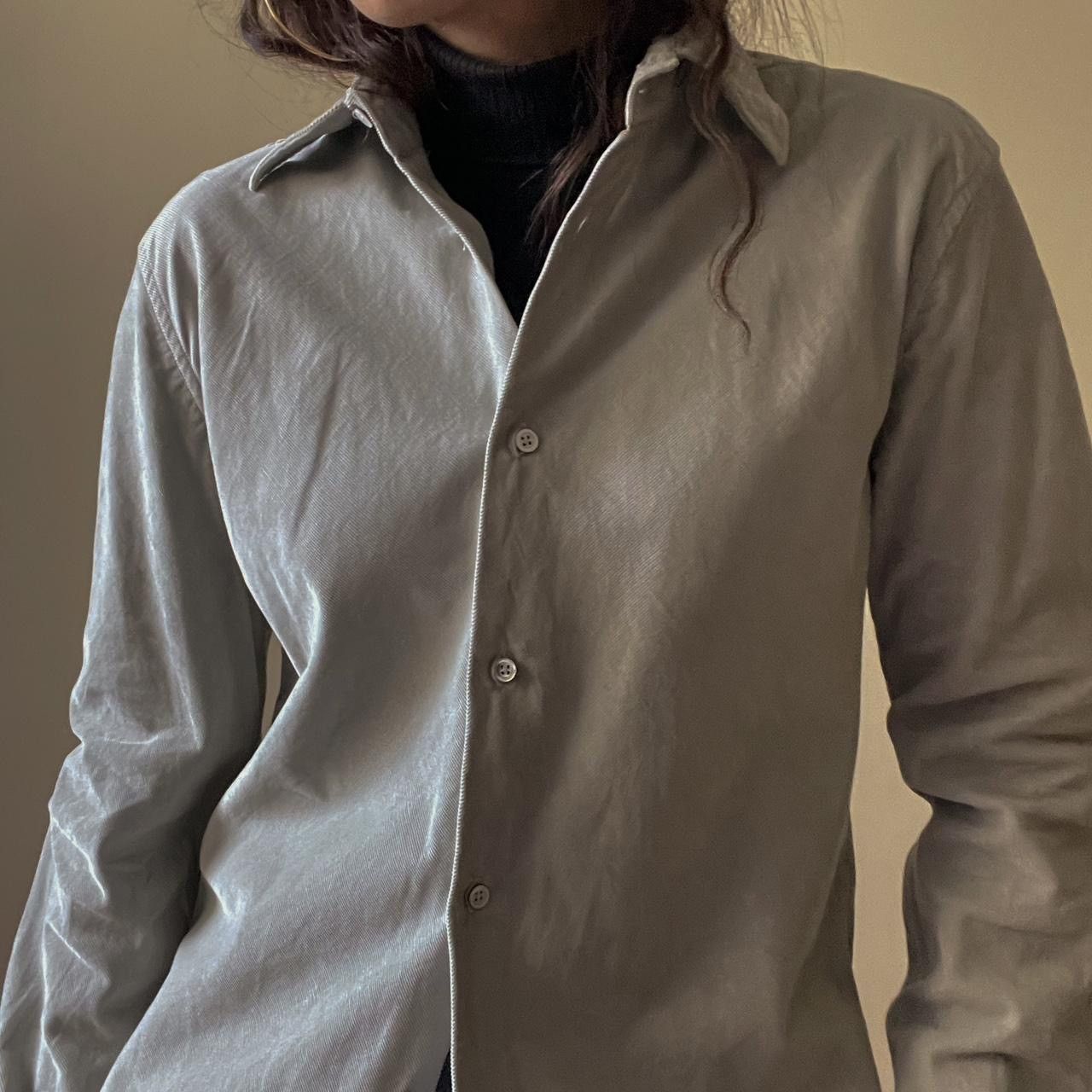 image of Vintage Jil Sander Corduroy Shirt in Green, Women's (Size Medium)