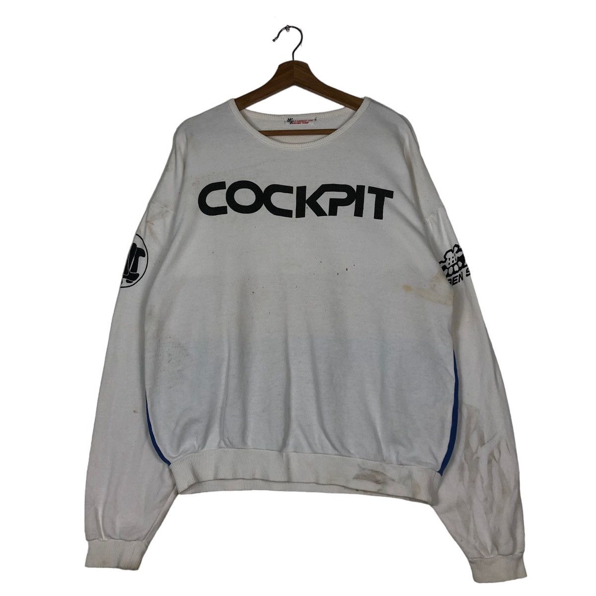 Japanese Brand Vintage Sweatshirt Racing Team Bridgestone Cockpit Big Logo Size US M / EU 48-50 / 2 - 2 Thumbnail