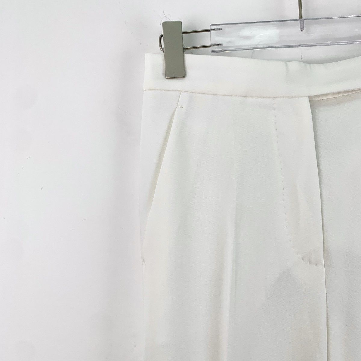 Max Mara MaxMara White Straight-fit Casual Suit Pants K26WX Size 27" / US 4 / IT 40 - 3 Thumbnail