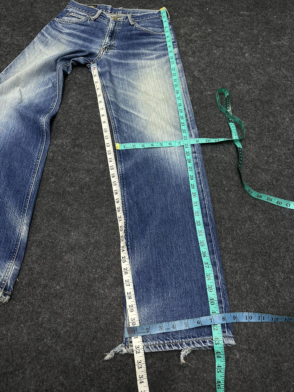 Lee Vintage 80s Lee Rider Sanforized Destroyed Denim 28x32 F34 Size US 28 / EU 44 - 6 Thumbnail