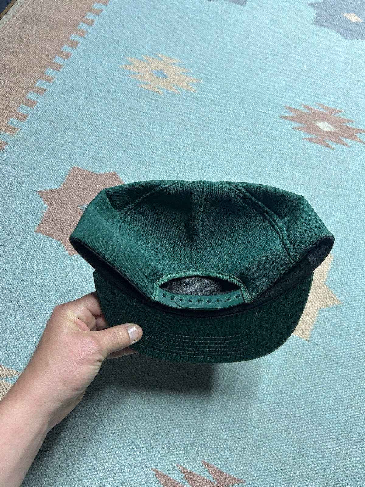 Vintage Vtg 80 snap hat Ittner bean & grain auburn Michigan farm USA Size ONE SIZE - 4 Thumbnail