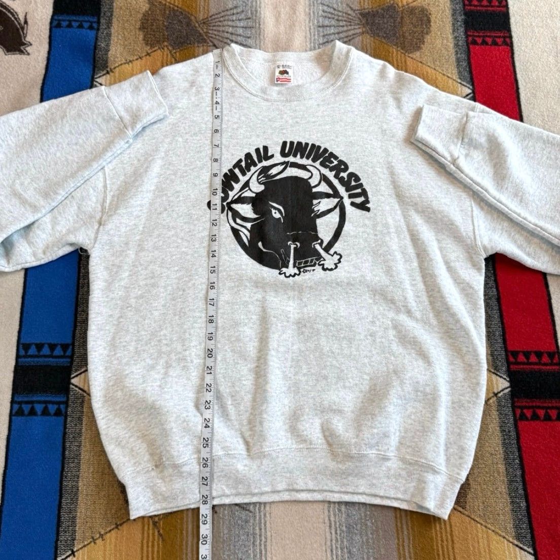 Fruit Of The Loom VINTAGE 90s Cowtail University Crewneck Sweatshirt Men XL Gray University Cowtail Crewneck Sweatshirt Gray XL Mens Pullover Sweatshirt Size US XL / EU 56 / 4 - 5 Thumbnail