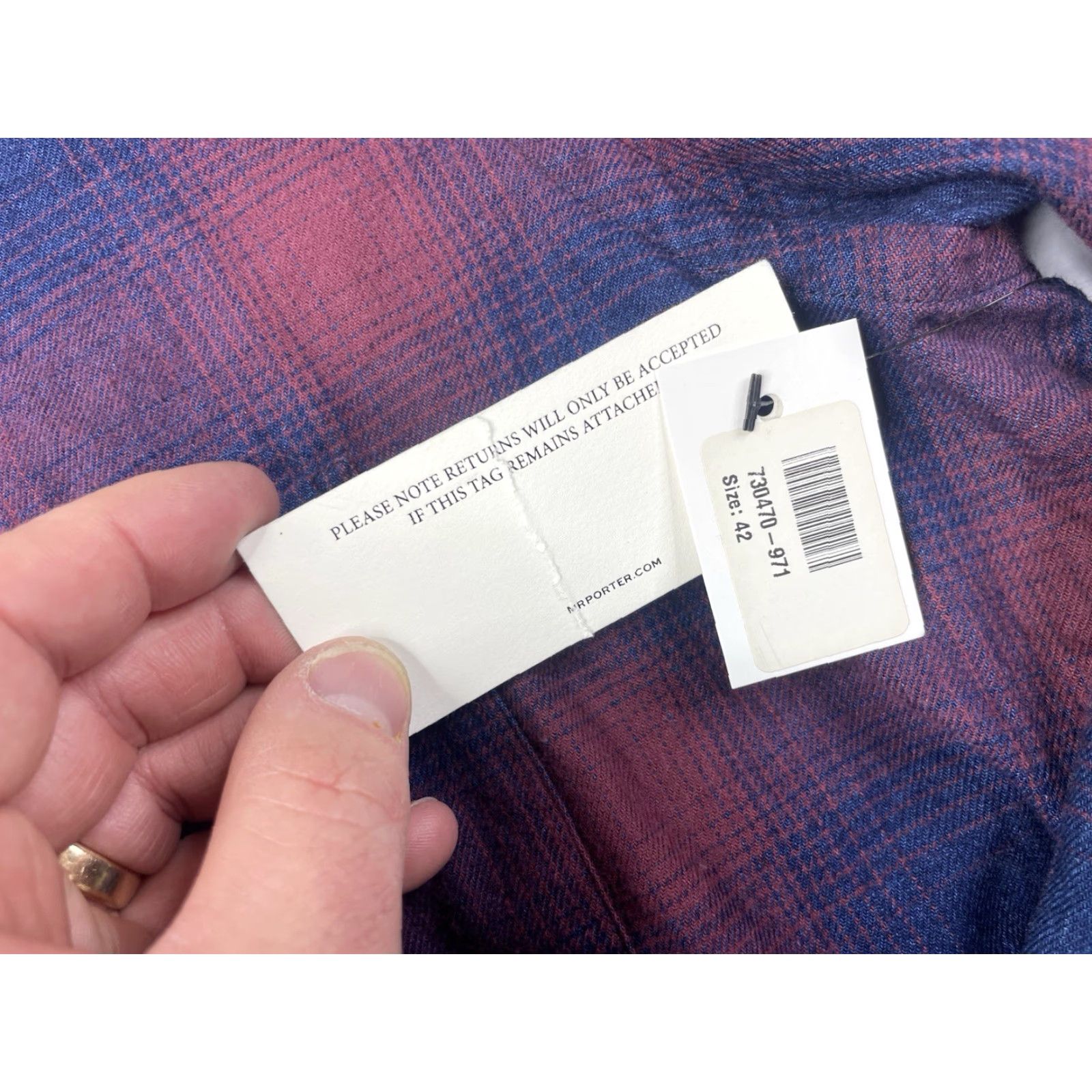 Glanshirt NWT Glanshirt Dress Shirt Men’s Size 42/16.5 Plaid Check 100% Cotton Multicolor Long Sleeve Button Collar Point Bre breathable Italy Size 46R - 7 Thumbnail