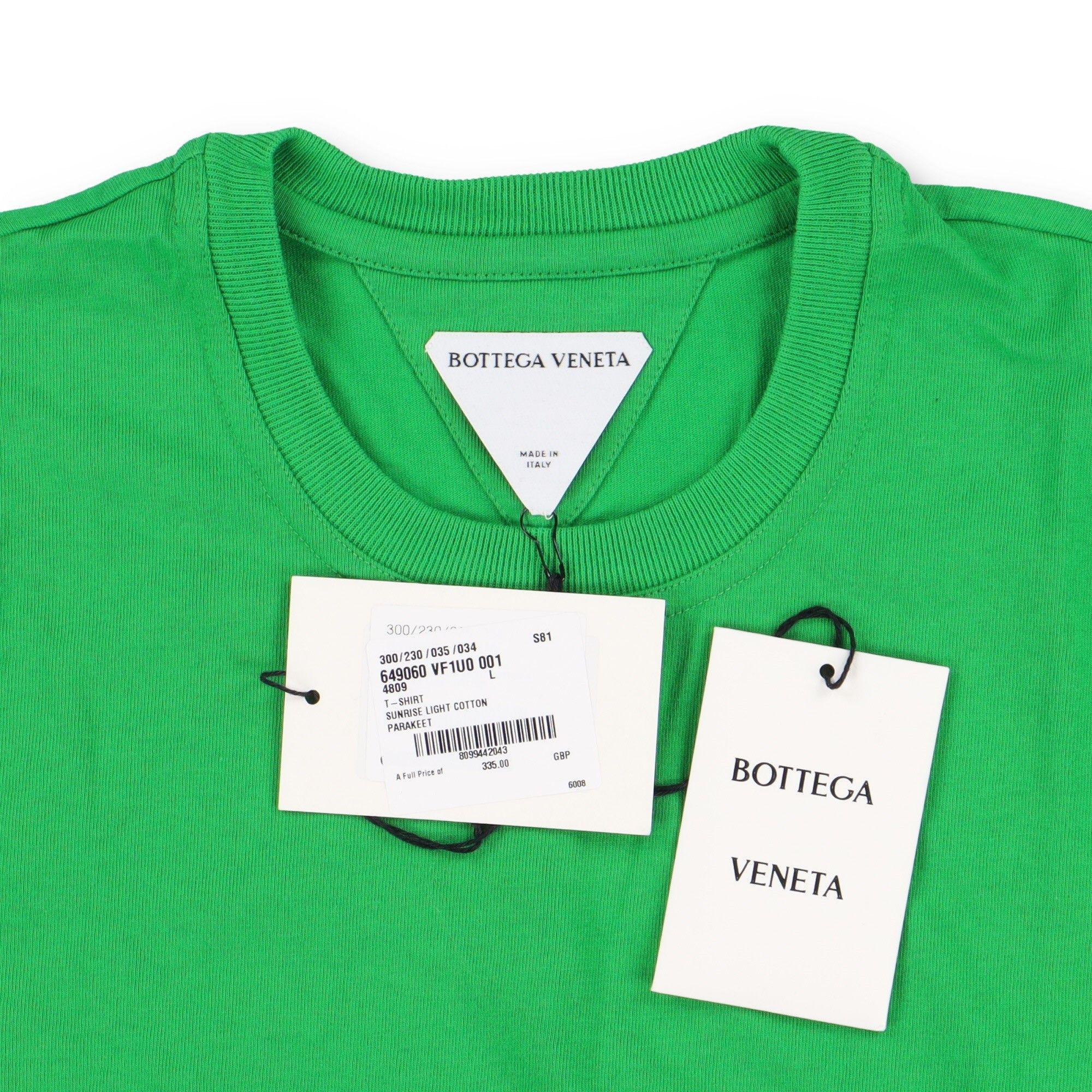 Bottega Veneta Parakeet Green Sunrise Embroidered Logo T-Shirt Size XS / US 0-2 / IT 36-38 - 7 Thumbnail