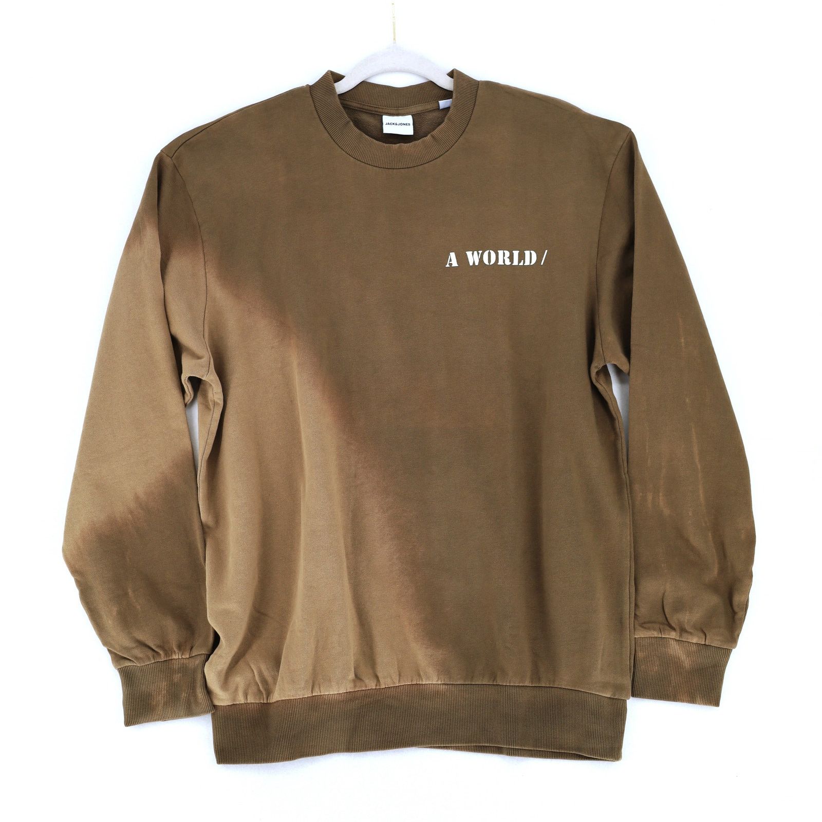 Jack & Jones Jack & Jones Men's Brown Tie Dye Crew Neck Sweatshirt Size M Size US M / EU 48-50 / 2 - 1 Thumbnail