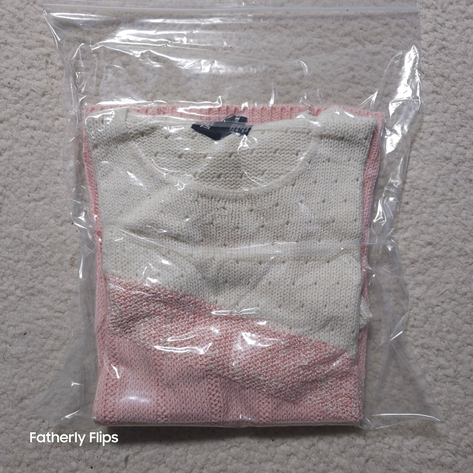 Other Dalton Studio Vintage Pink White Pointelle Knit Sweater M Size M / US 6-8 / IT 42-44 - 10 Thumbnail