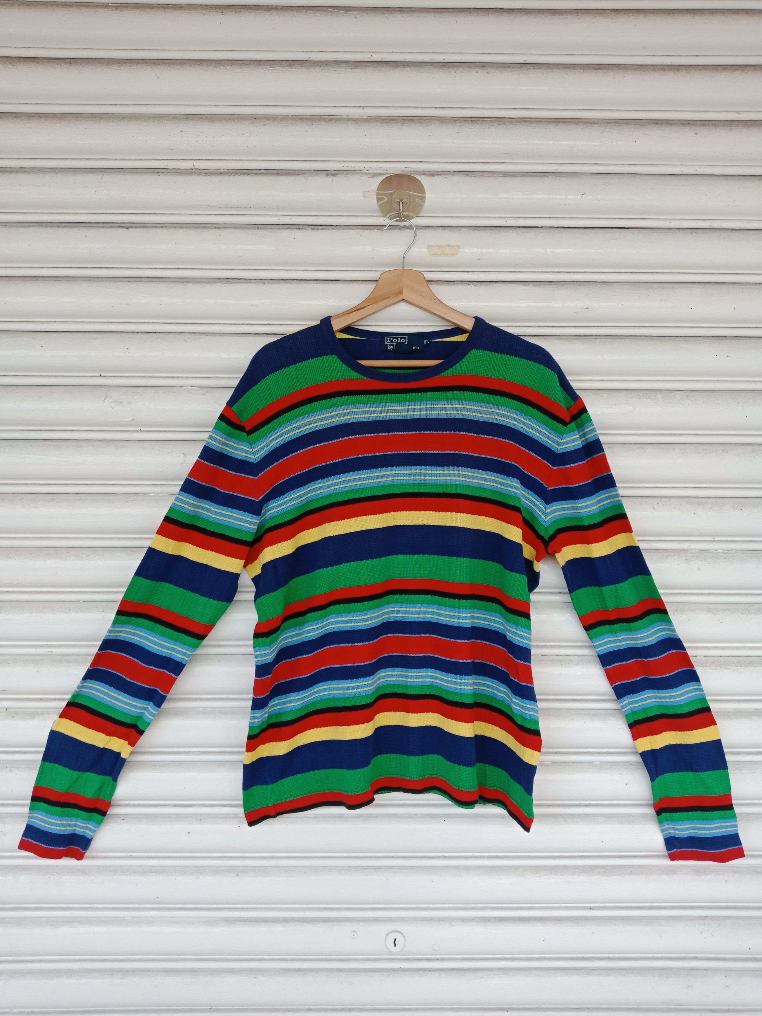 image of Archival Clothing x Polo Ralph Lauren Polo Ralph Laurent Multicolor Long Sleeve, Men's (Size XL)