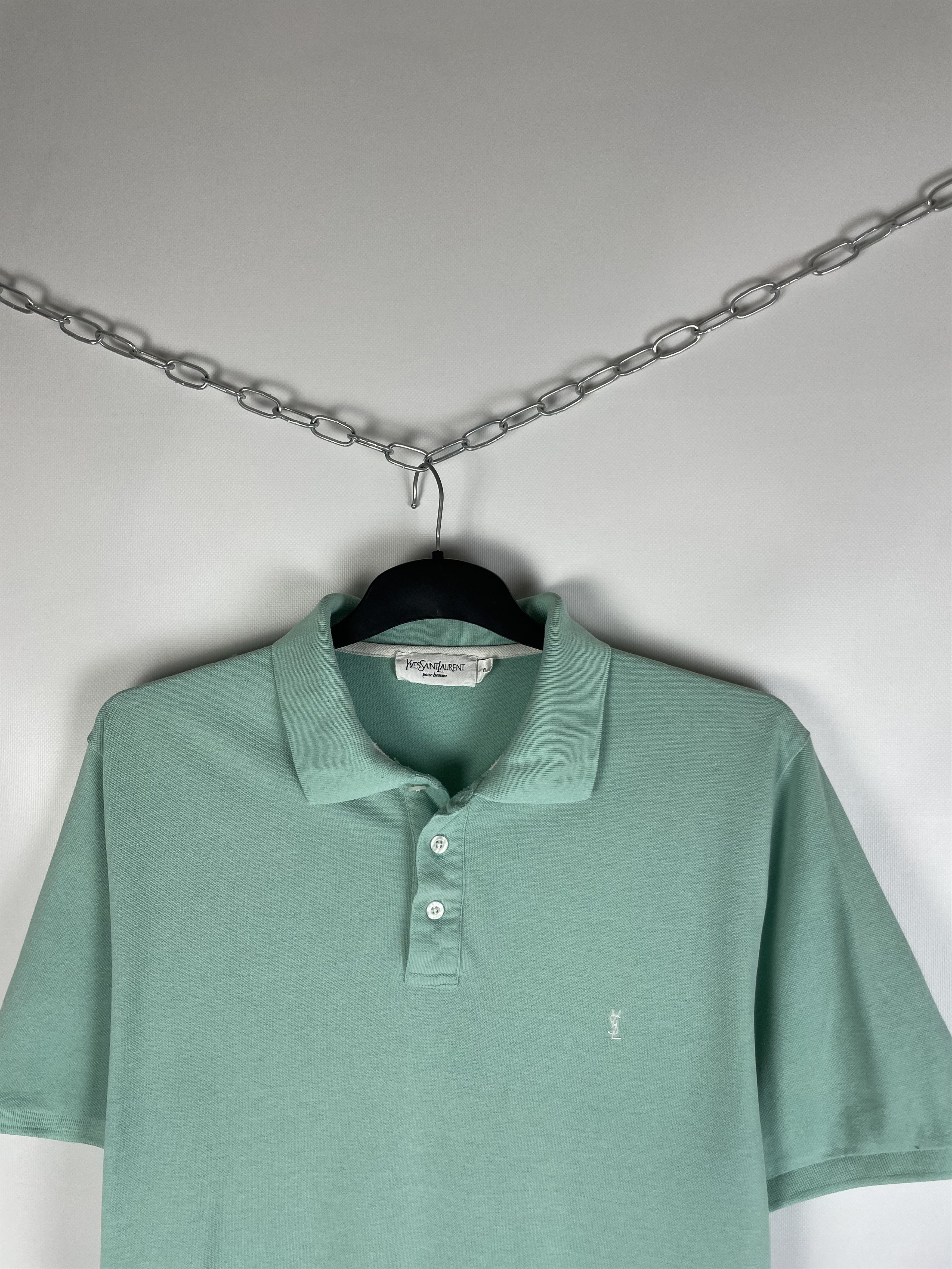 Vintage YSL Polo Shirt Yves Saint Laurent Polo Size US XL / EU 56 / 4 - 3 Thumbnail