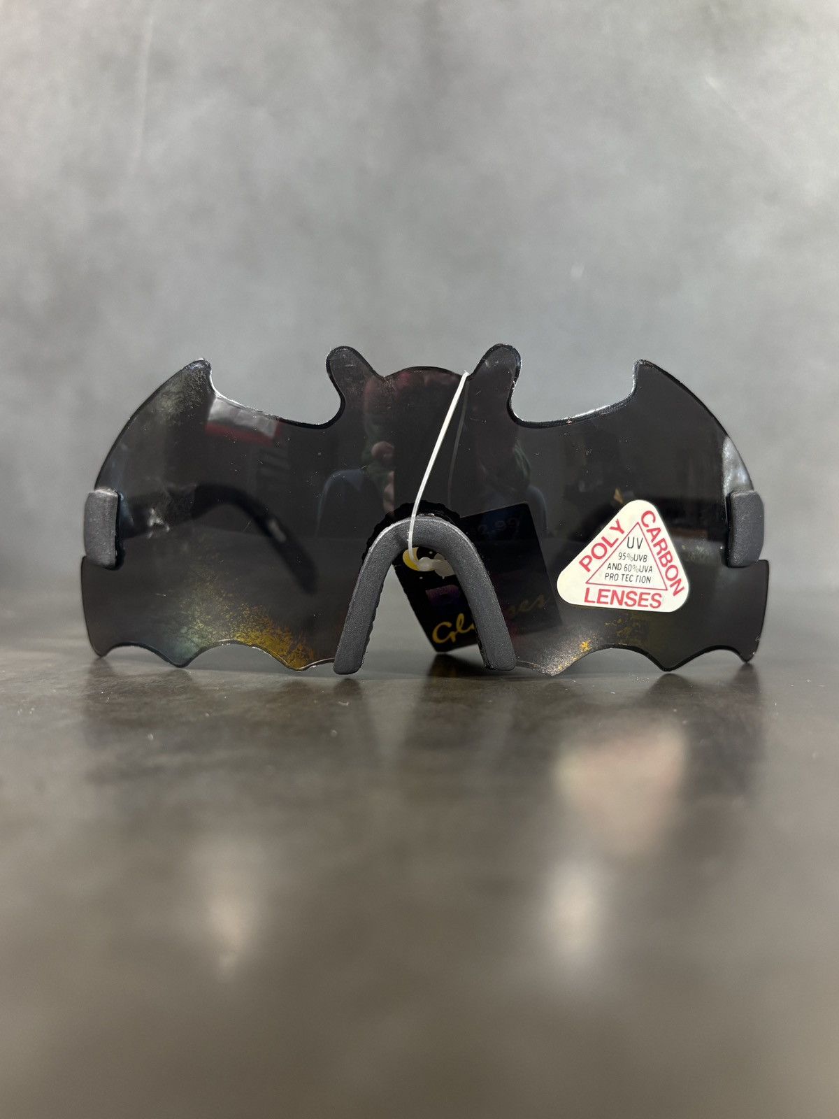 Vintage Vintage Batman Sunglasses 90s Novelty Bat Glasses Shield Y2K Size ONE SIZE - 1 Thumbnail