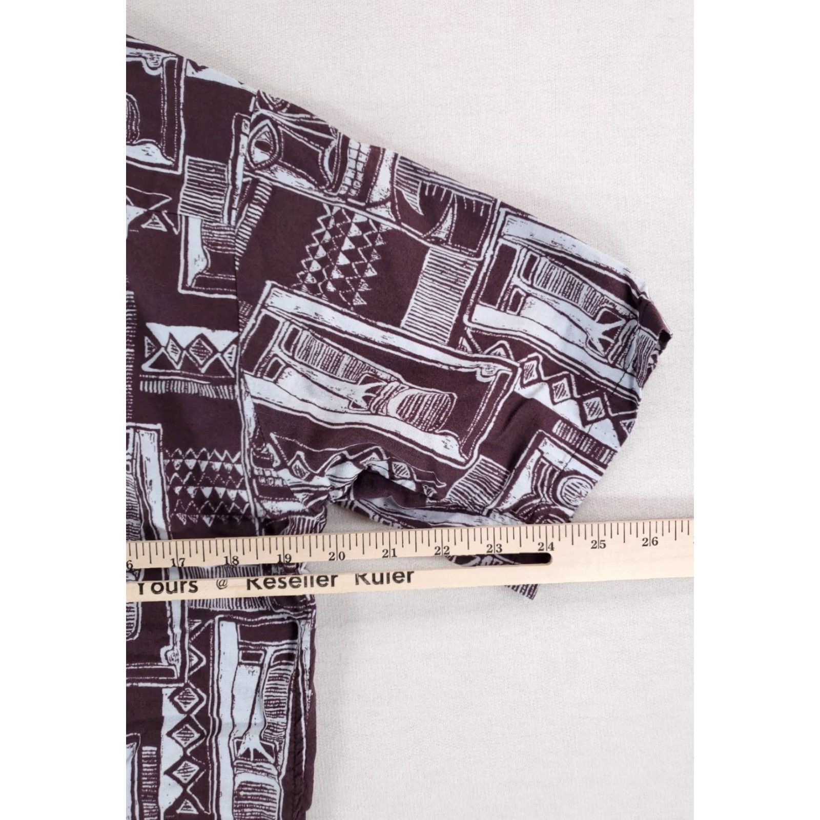 Reyn Spooner Reyn Spooner Hawaiian Shirt Brown Totem Tiki Print Mens S Size US S / EU 44-46 / 1 - 6 Thumbnail