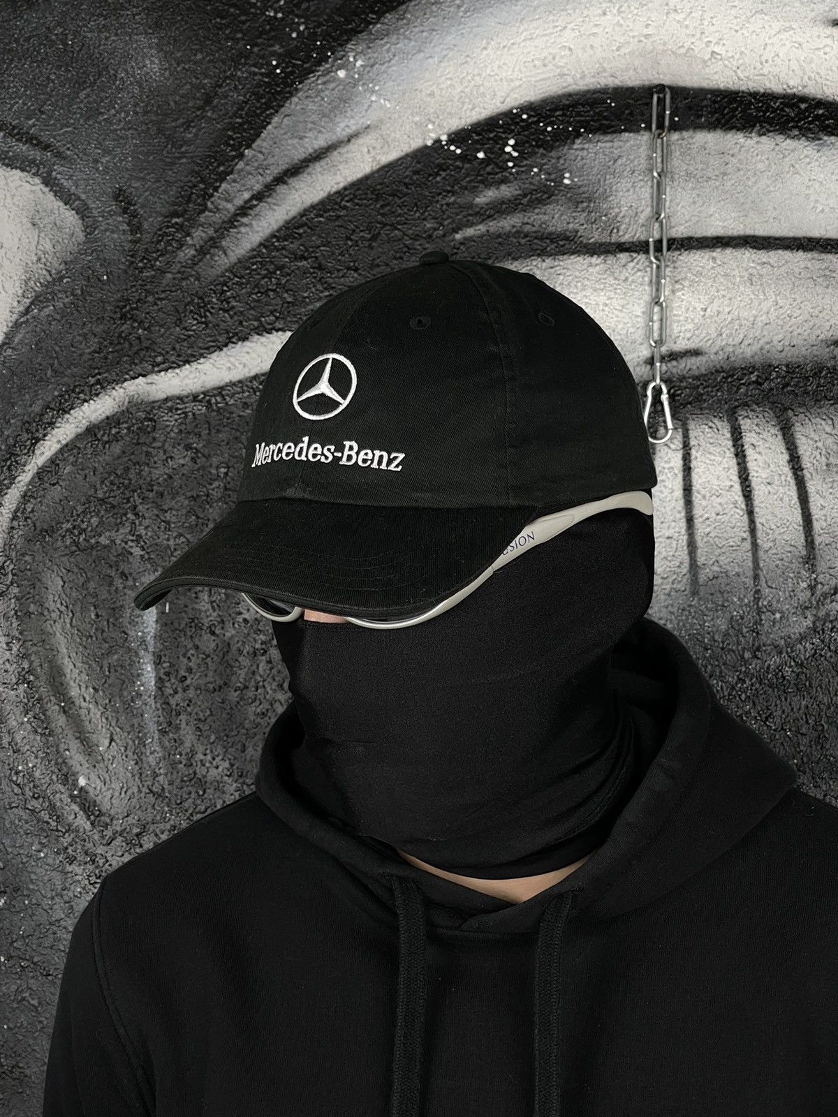 Mercedes-Benz Mercedes-Benz Embroidered Logo Black Racing Cap Hat Size ONE SIZE - 2 Thumbnail