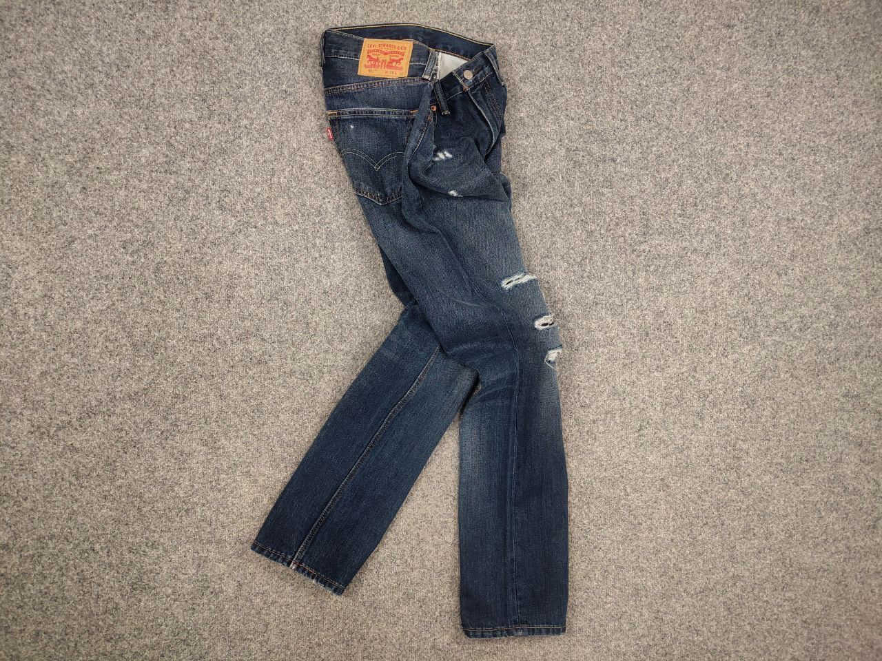 Levi's Levis 511 Stretch Distressed Denim Jeans Vintage Style Size US 31 - 9 Thumbnail