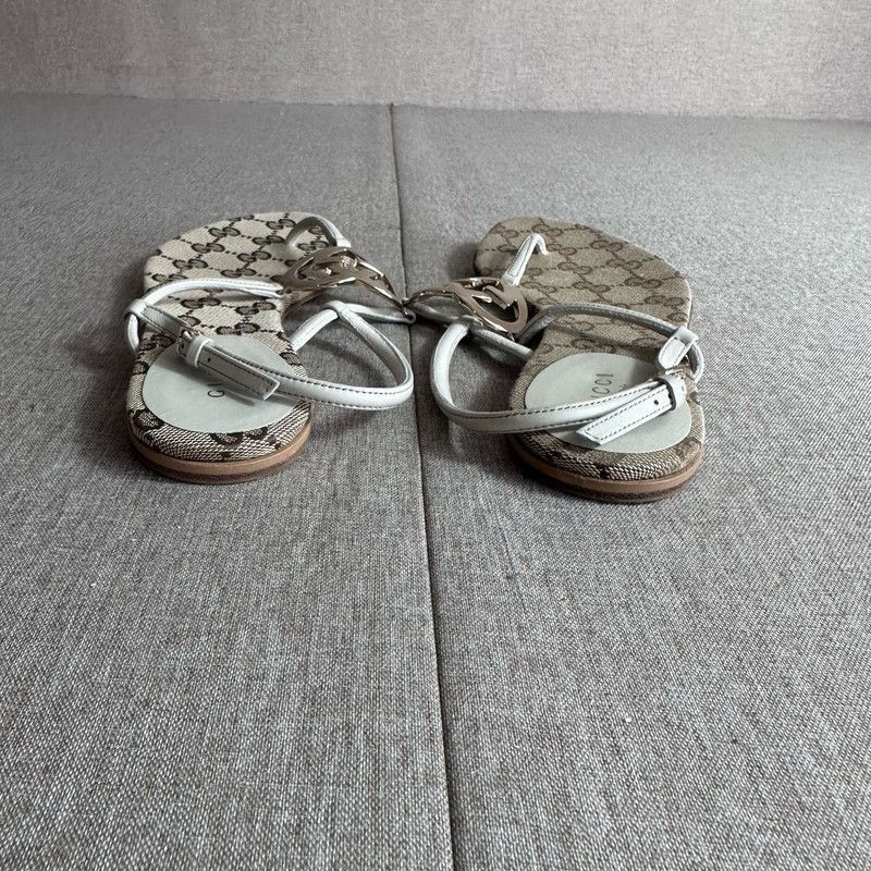 Gucci Gucci Women's Flat Sandals in Dark Wood Color Size US 5 / IT 35 - 4 Thumbnail