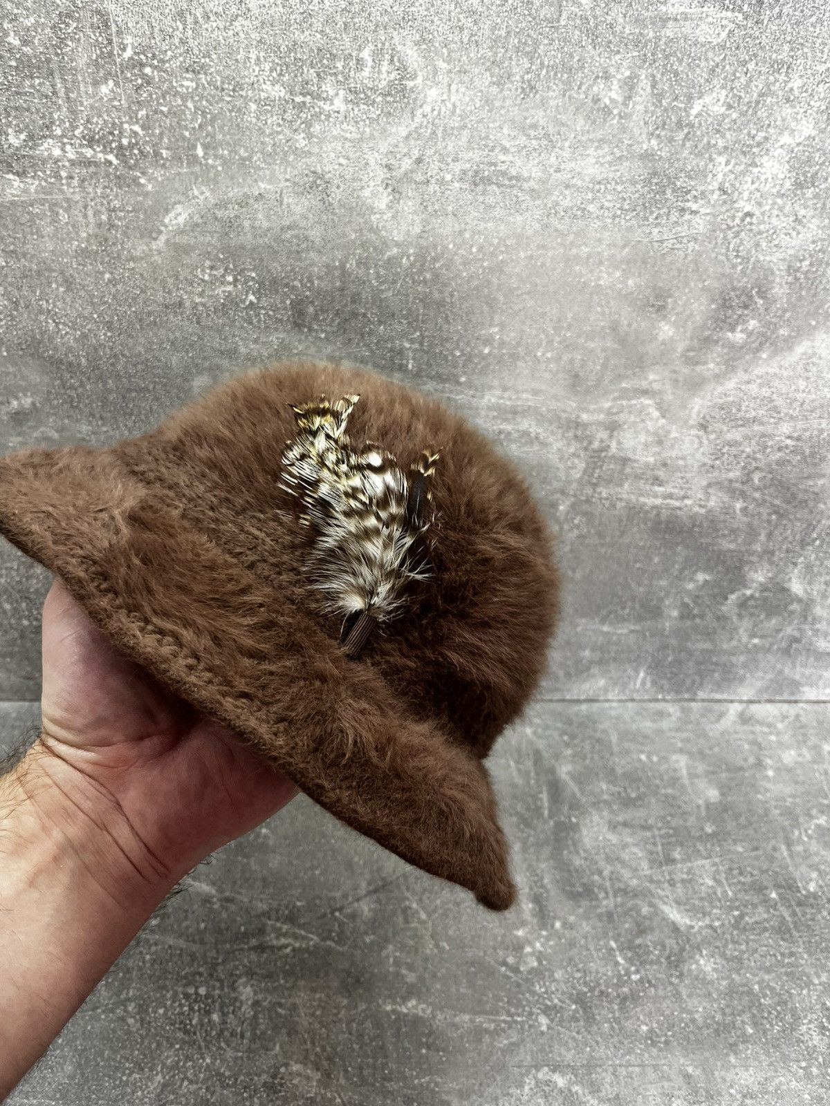 Kangol Vintage mohair bucket panama angora fur faux hat Size ONE SIZE - 7 Thumbnail