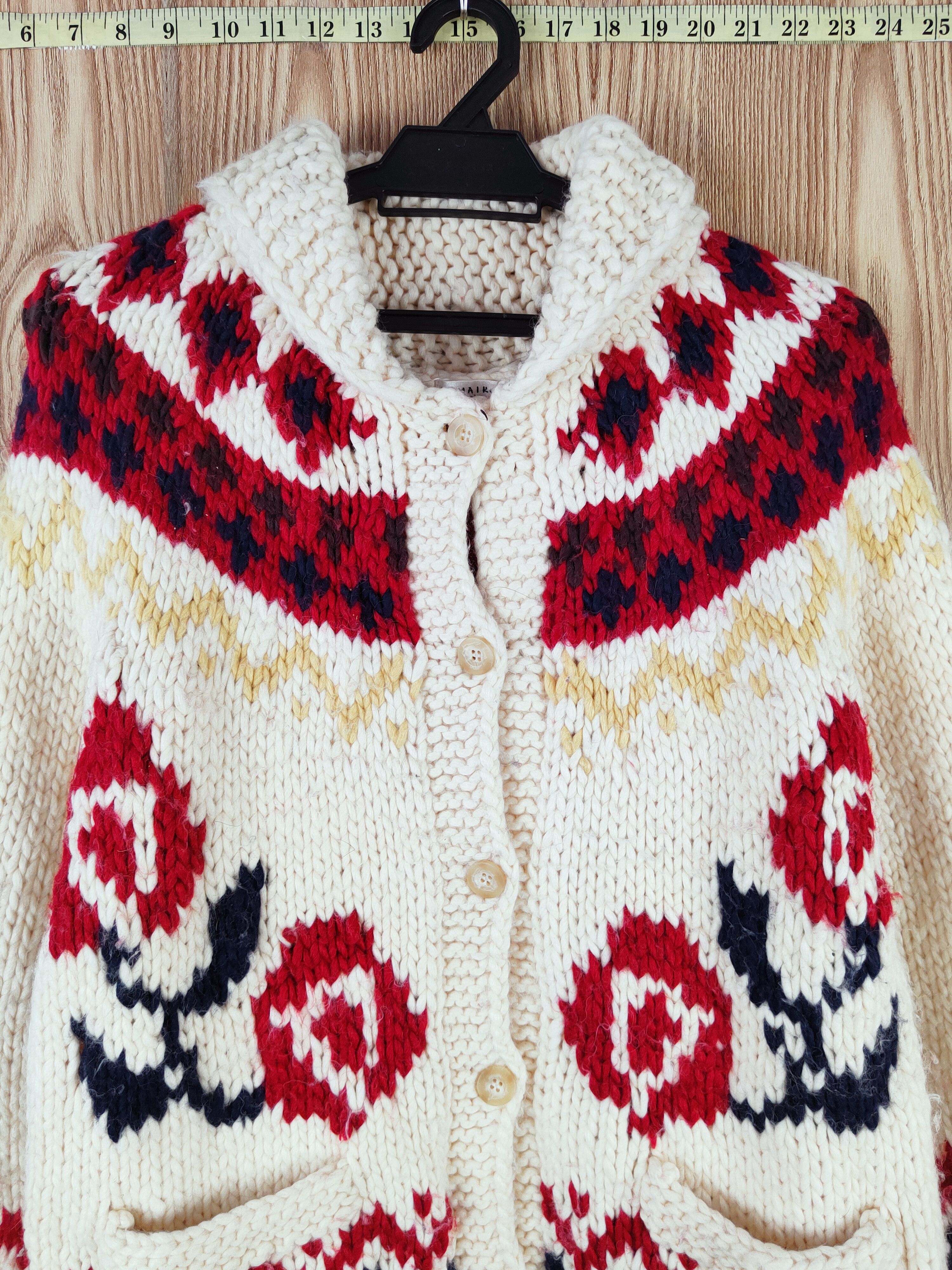 Japanese Brand Mamaikuko de Paris Cream Knitwear Cardigan #W583 Size M / US 6-8 / IT 42-44 - 2 Thumbnail