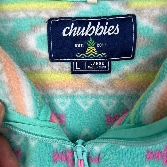 Chubbies Chubbies Sweater Men Large Fleece 1/4 Zip Pullover Aztec L Size US L / EU 52-54 / 3 - 3 Thumbnail