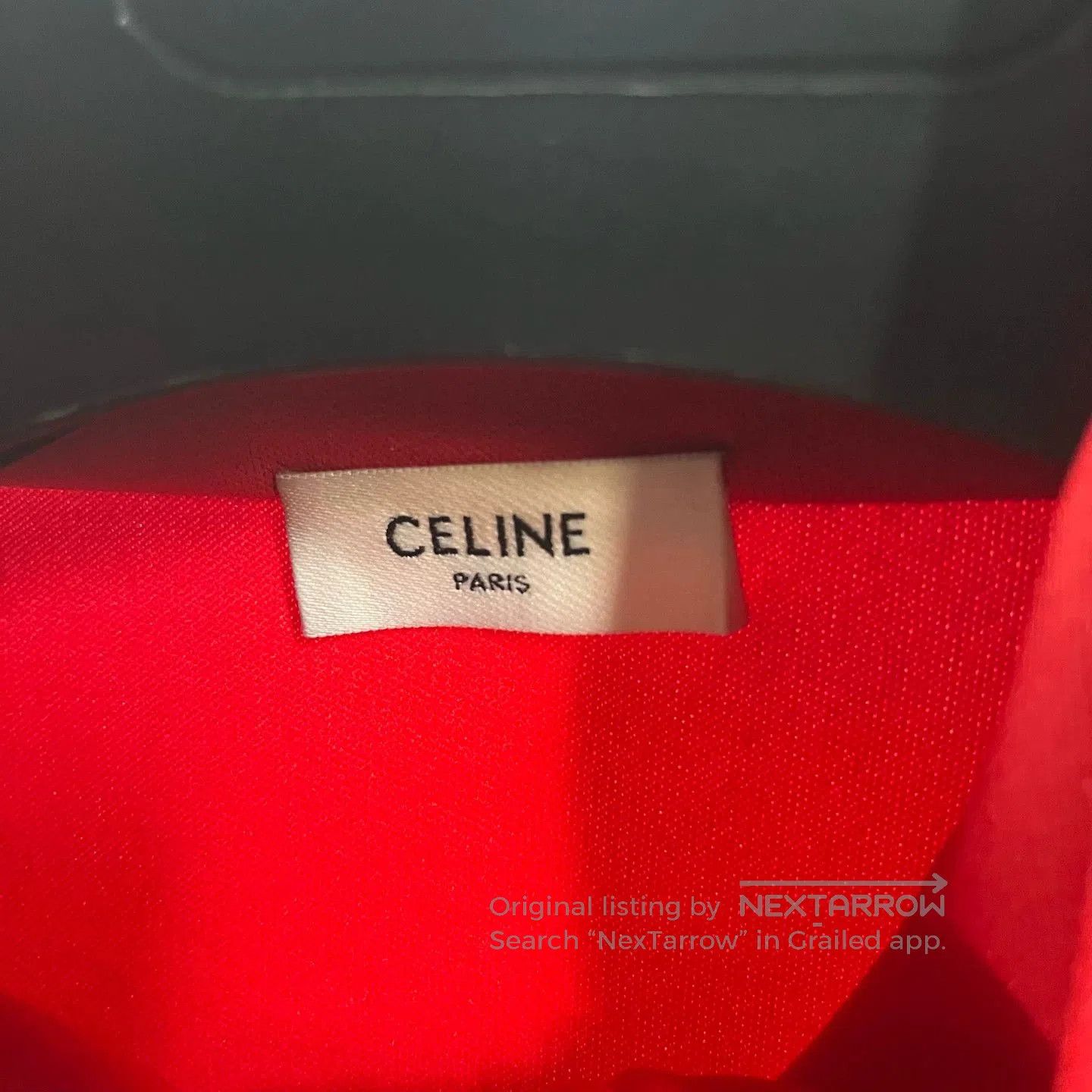 Celine Celine Red Logo Zip Stand Collar Hoodie. Size US S / EU 44-46 / 1 - 5 Thumbnail