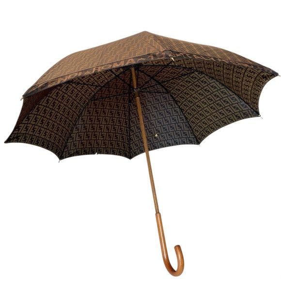 Fendi Vintage Fendi Zucca Double F Pattern Nylon Umbrella Size ONE SIZE - 4 Thumbnail