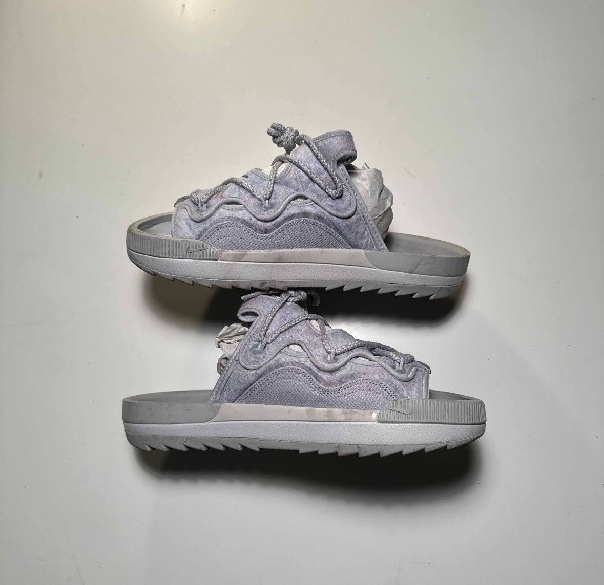 Nike offline grey fog slippers