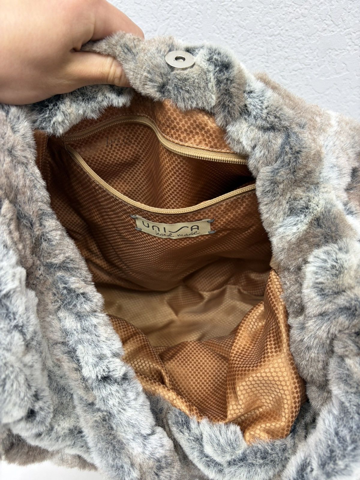 KMRii Vintage Fur Hobo Shoulder Bag Y2K Rabbit Archive KMRii Style Size ONE SIZE - 12 Thumbnail