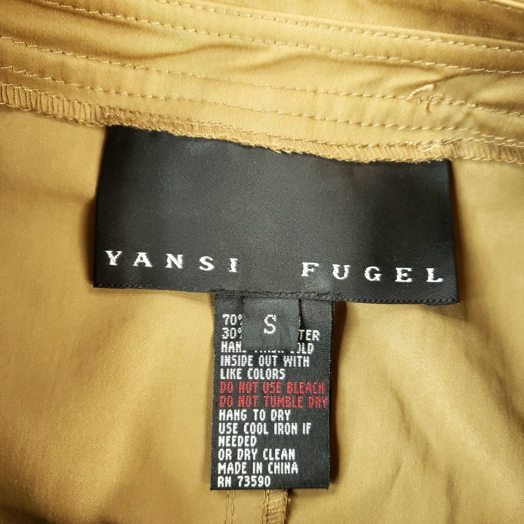Vintage Yansi Fugel Coat Womens S Brown Pockets Button Front Casual Z Ruffles Size S / US 4 / IT 40 - 5 Thumbnail