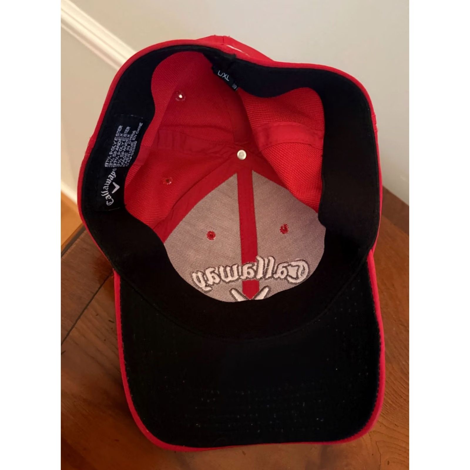 Callaway Callaway Baseball Cap Hat Mens L-XL Red Adjustable Embroidered Logo Size ONE SIZE - 4 Thumbnail
