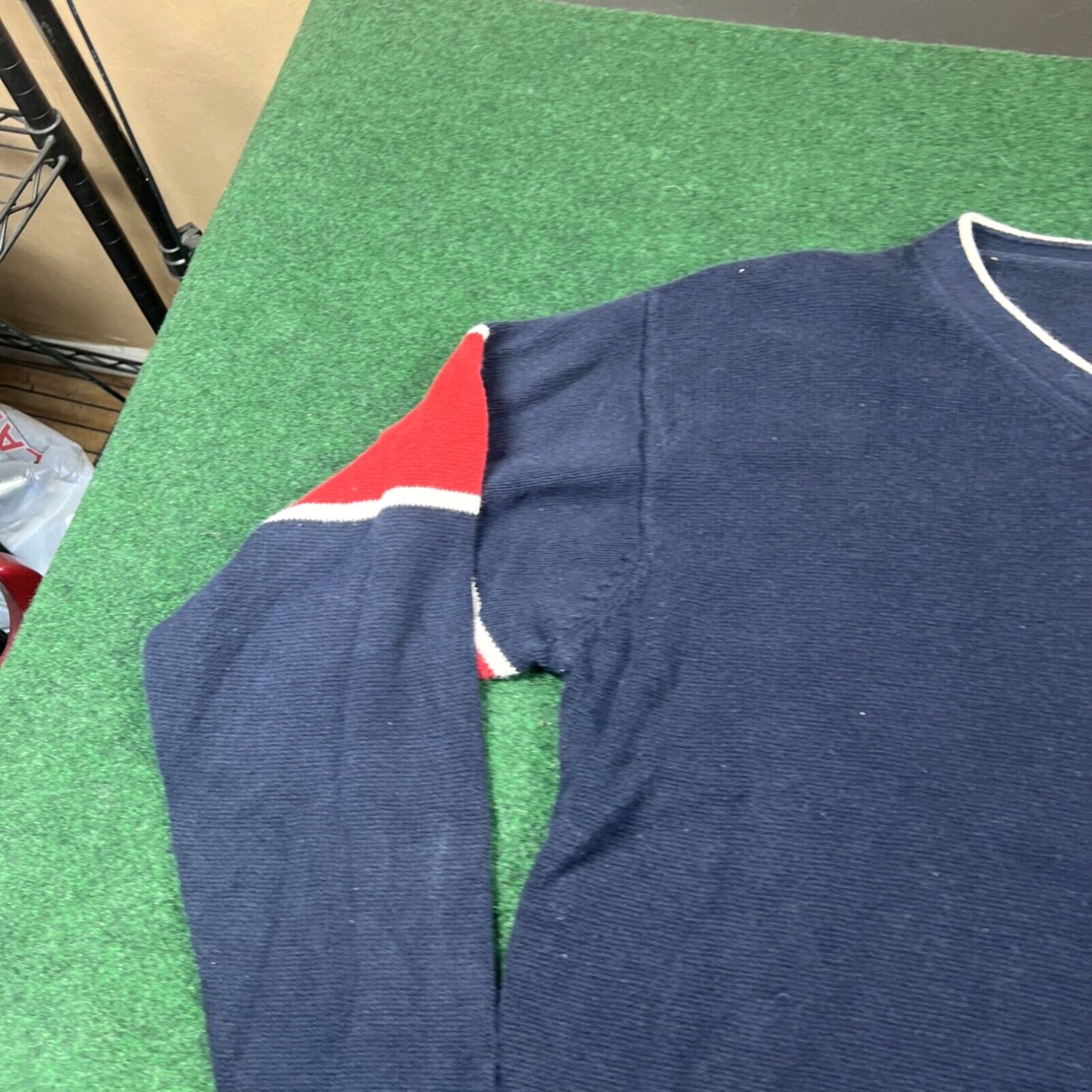 Vintage Vintage Country Seat Navy Blue red white Light Weight Sweater Adult Size L Size US L / EU 52-54 / 3 - 2 Thumbnail