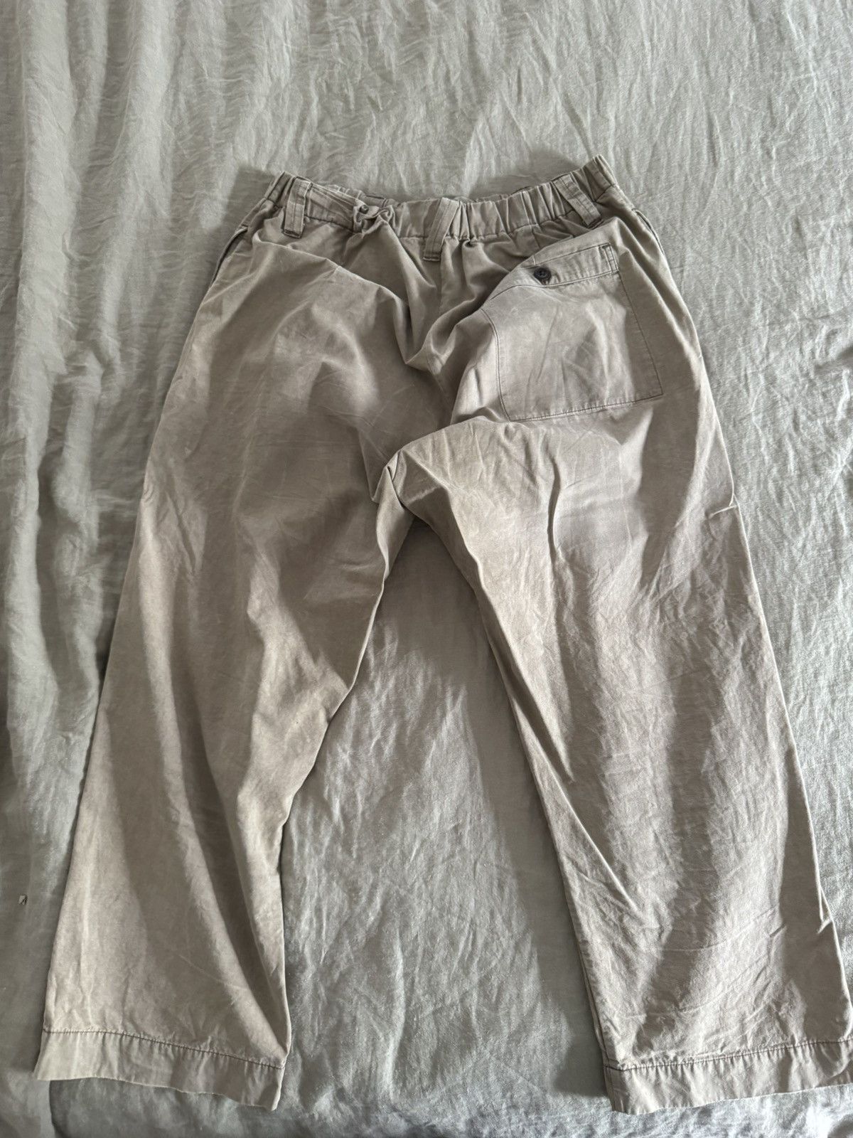 Evan Kinori Olive Typewriter Elastic Pants Size US 30 / EU 46 - 3 Thumbnail