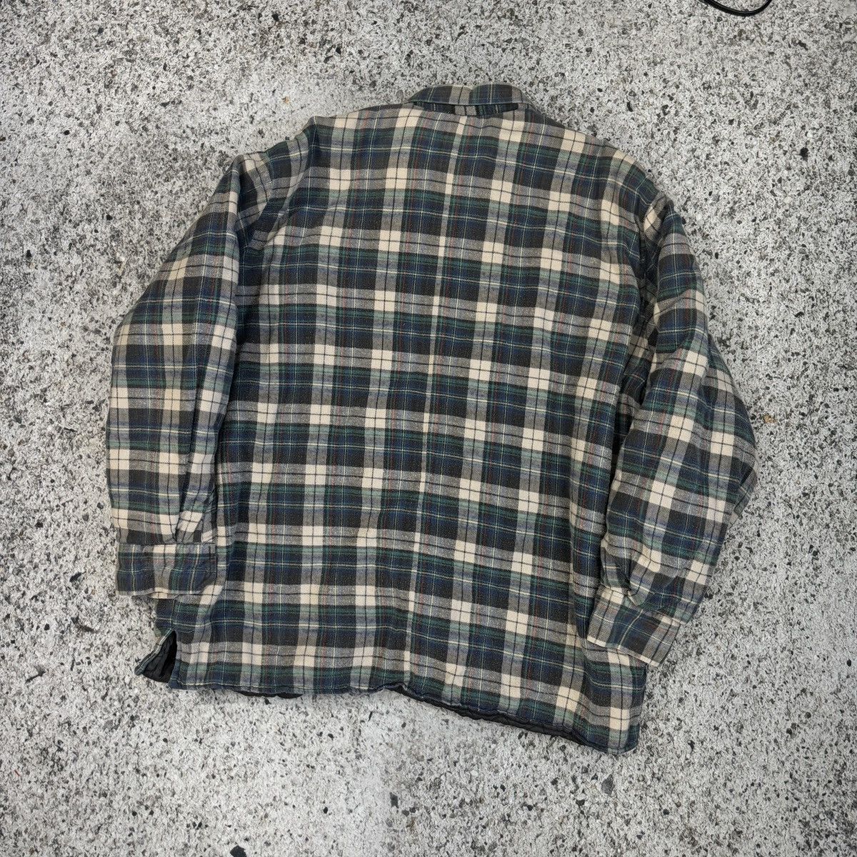 Vintage Thrashed Faded Plaid Flannel Jacket ERD Grunge Chrome Size US XL / EU 56 / 4 - 7 Thumbnail