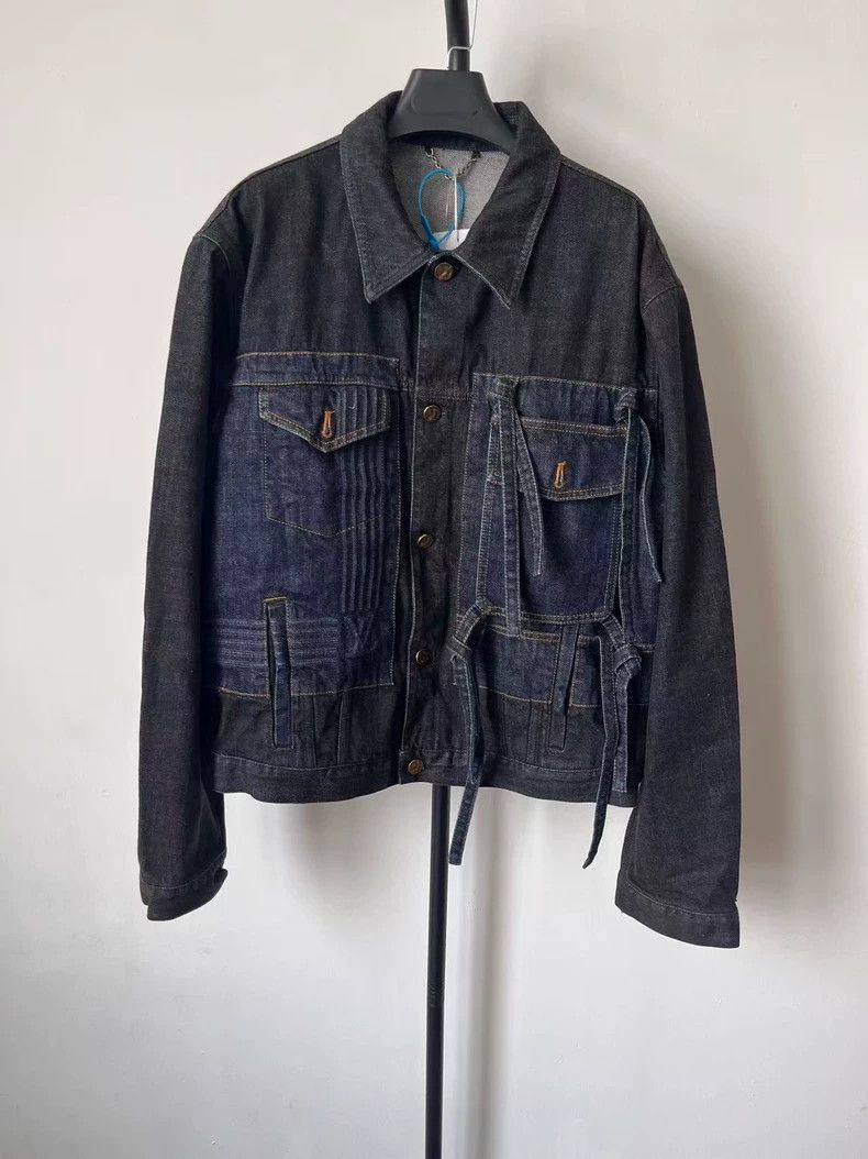 Louis Vuitton Louis Vuitton Bow color-block single-breasted denim jacket Size US L / EU 52-54 / 3 - 1 Thumbnail