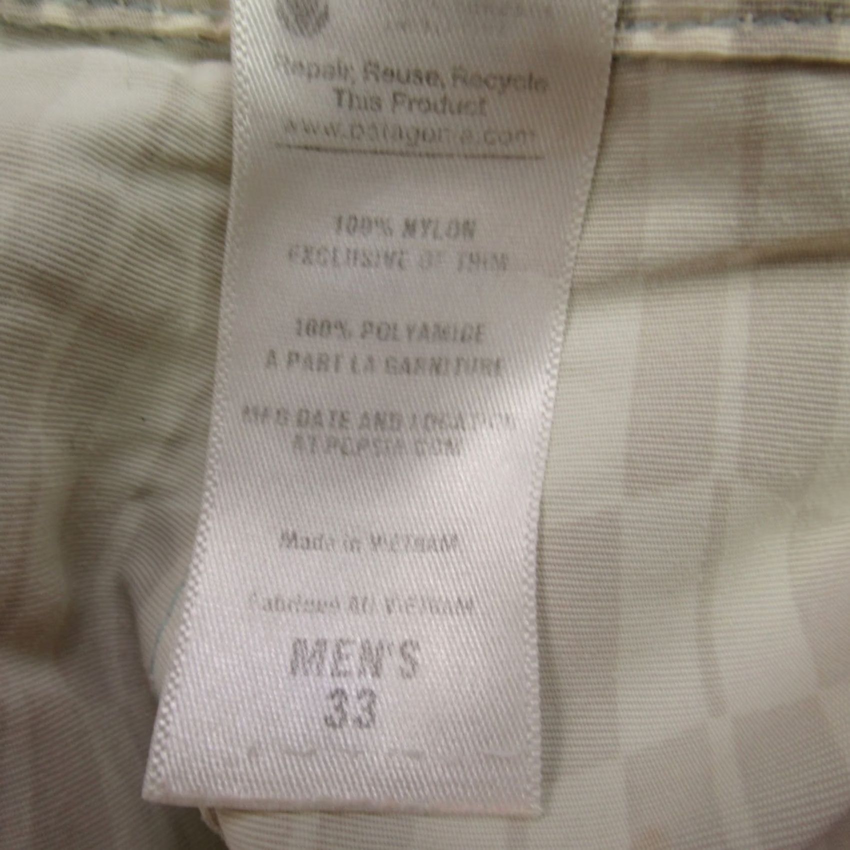 Patagonia Patagonia Board Shorts Mens Lightweight Swim Trunks Swimwear Beige 33 Size US 33 - 4 Thumbnail