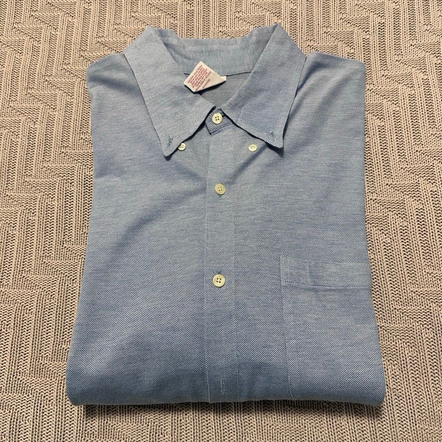 Brooks Brothers Brooks Brothers blue jersey knit short sleeve button down Size US M / EU 48-50 / 2 - 1 Thumbnail