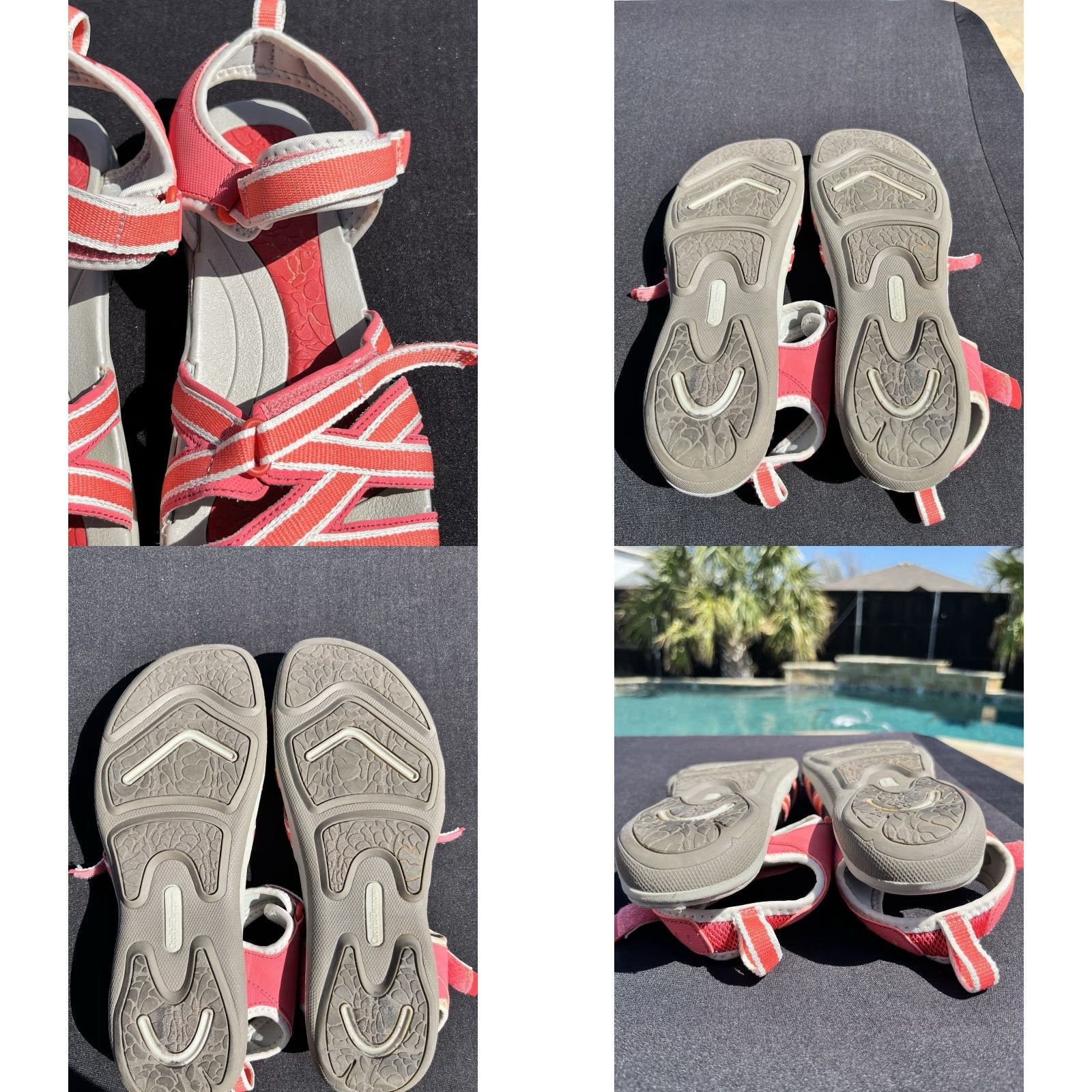 Croft & Barrow Croft & Barrow Pink Salmon Adjustable Strap Slip On Sandal Women’s Size 10 Casual Travel Flat Heel Size US 10 / IT 40 - 8 Thumbnail