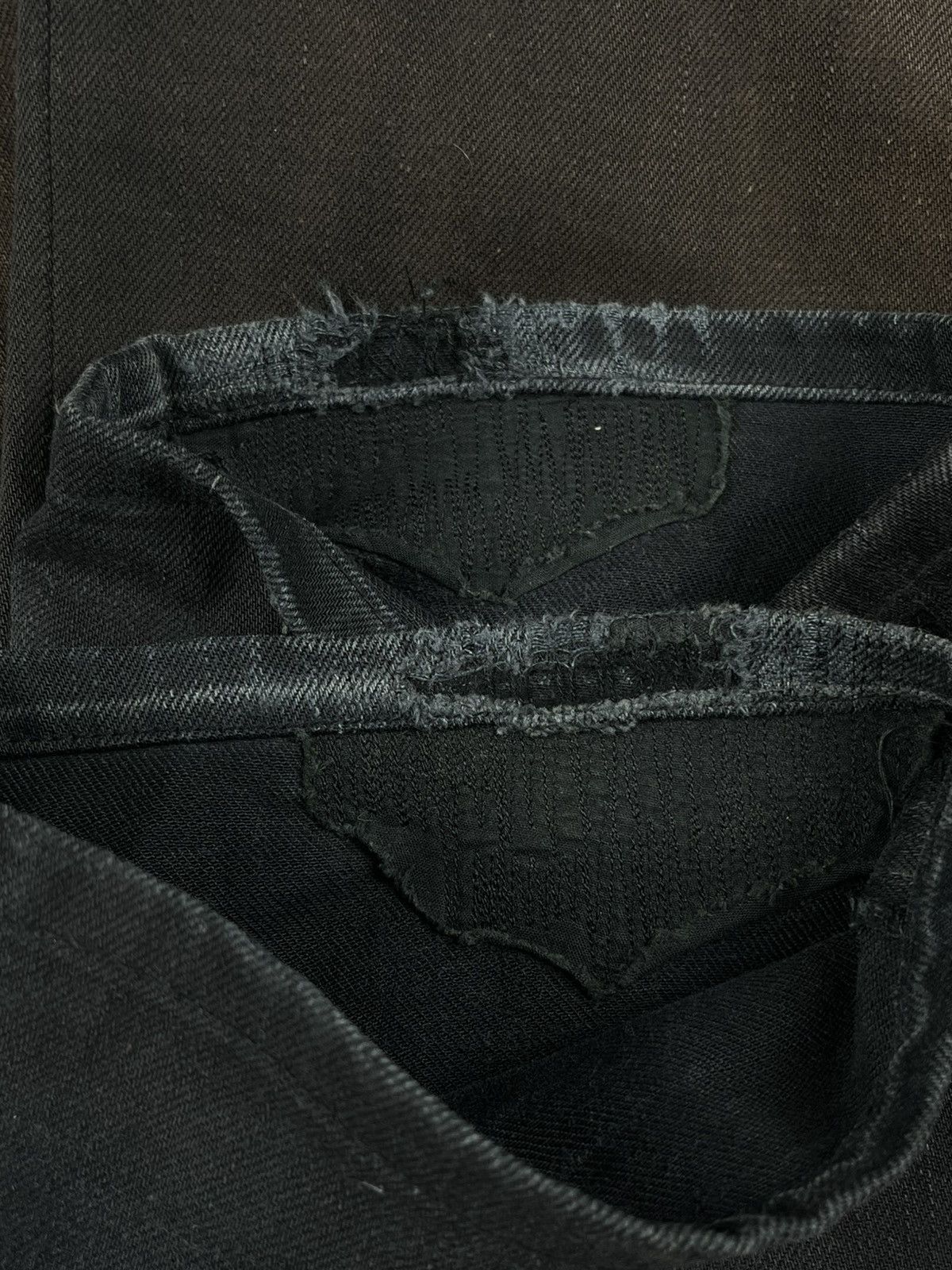 Chrome Hearts Chrome Hearts Thrashed Faded Fleur Knee Silver Denim Jeans Size US 30 / EU 46 - 13 Thumbnail