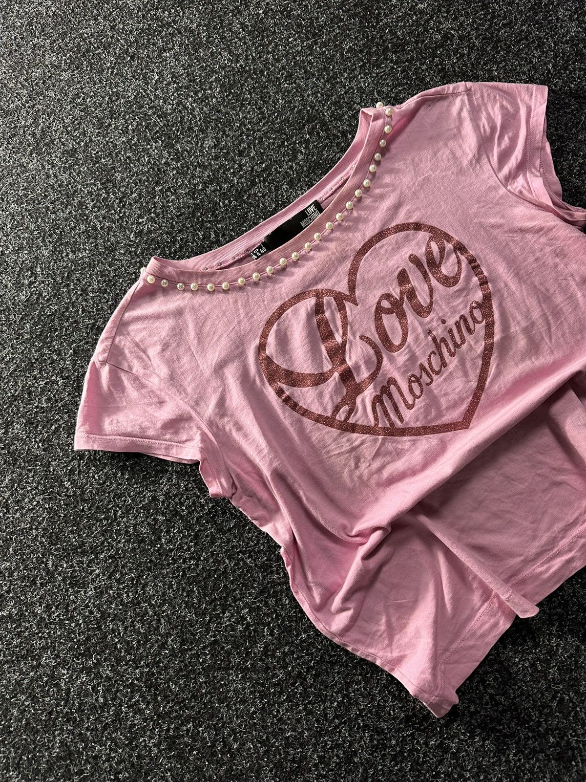 🚨VINTAGE LOVE MOSCHINO Y2K TEE SHIRT AVANT GARDE BIG LOGO
