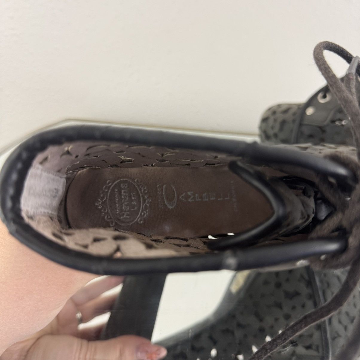 Jeffrey Campbell JEFFERY CAMPBELL Grey Leather Lita Daisy Platform Heels Size US 8 / IT 38 - 11 Thumbnail