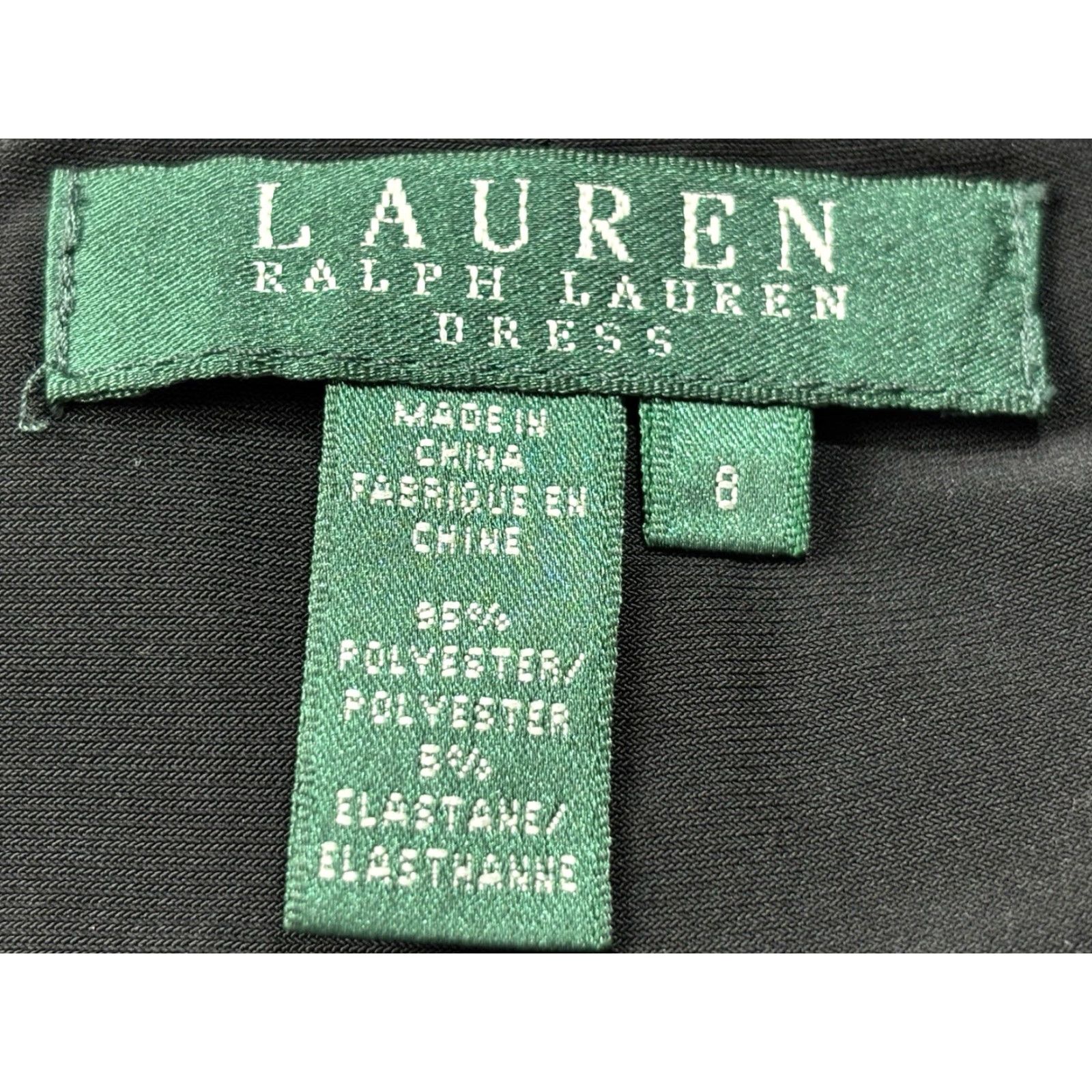 Ralph Lauren Lauren Ralph Lauren Twist Front Dress Sz 8 Black Stretch Career Pencil Classic Size M / US 6-8 / IT 42-44 - 7 Thumbnail