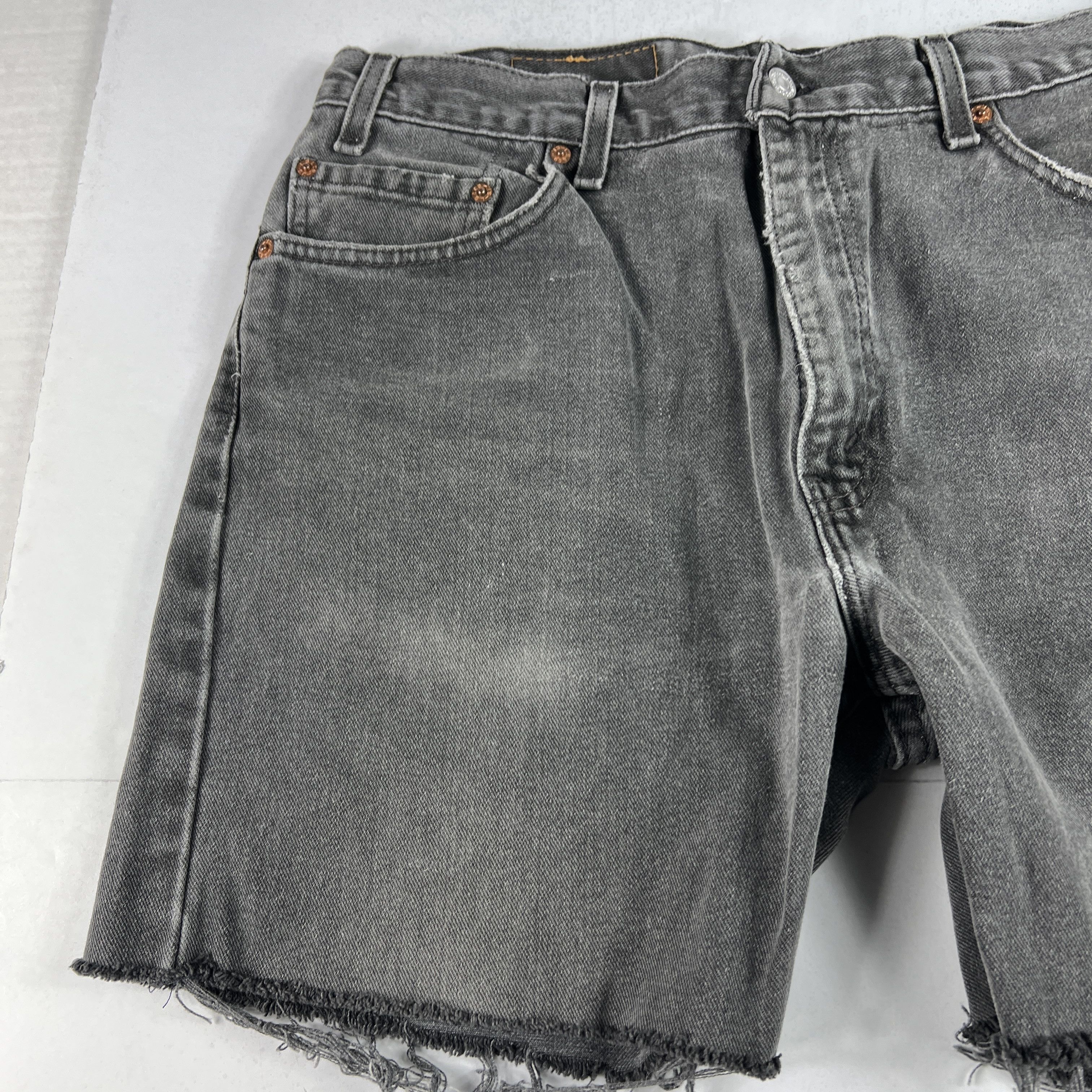 Levi's × Vintage Y2K Levi's Jean Shorts 505 Faded Cut Off Cotton Denim Jorts Size US 34 / EU 50 - 5 Thumbnail