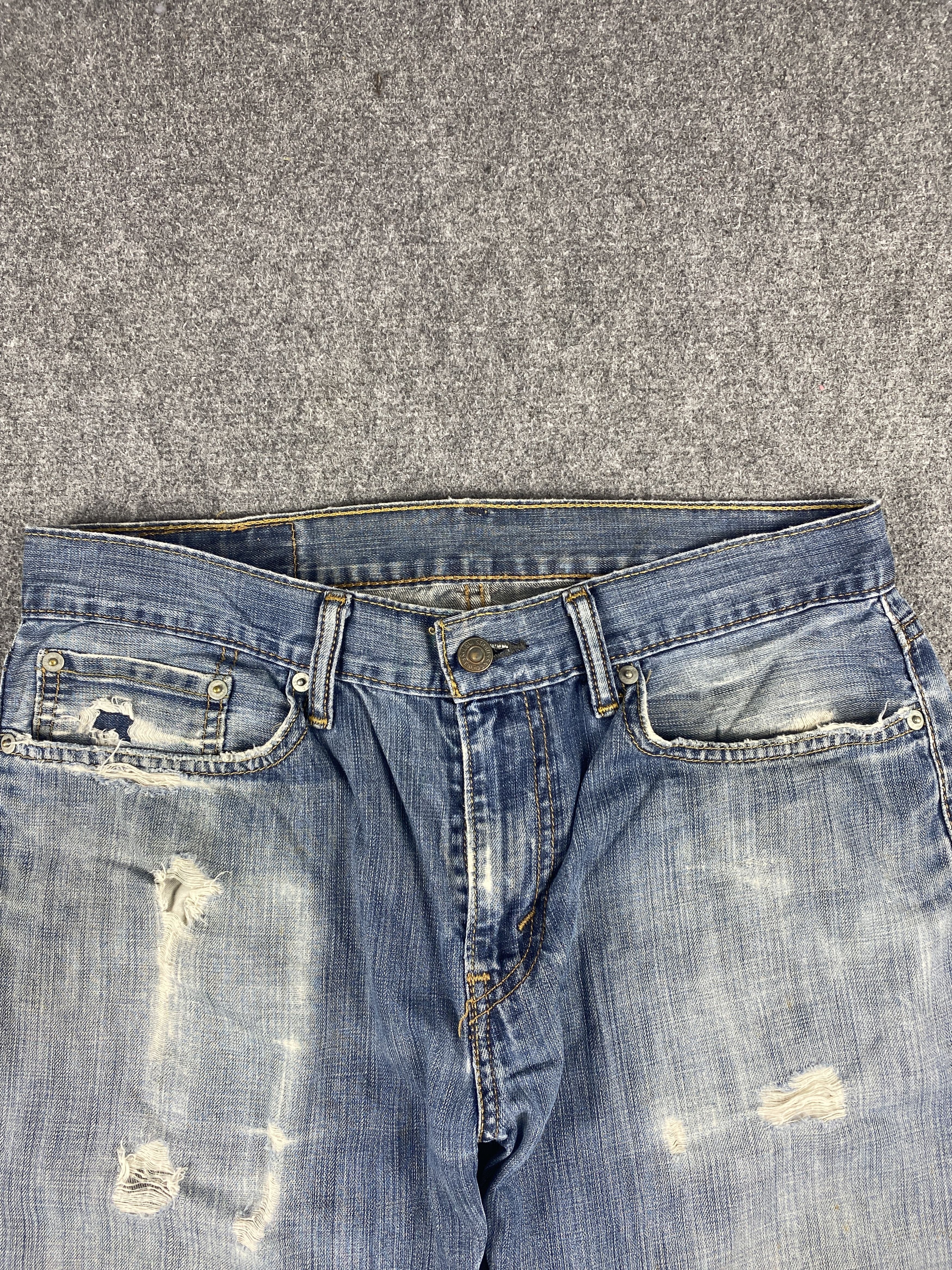 Levi's Vintage Distressed Levis 514 Faded Blue Jeans Size US 32 / EU 48 - 2 Thumbnail