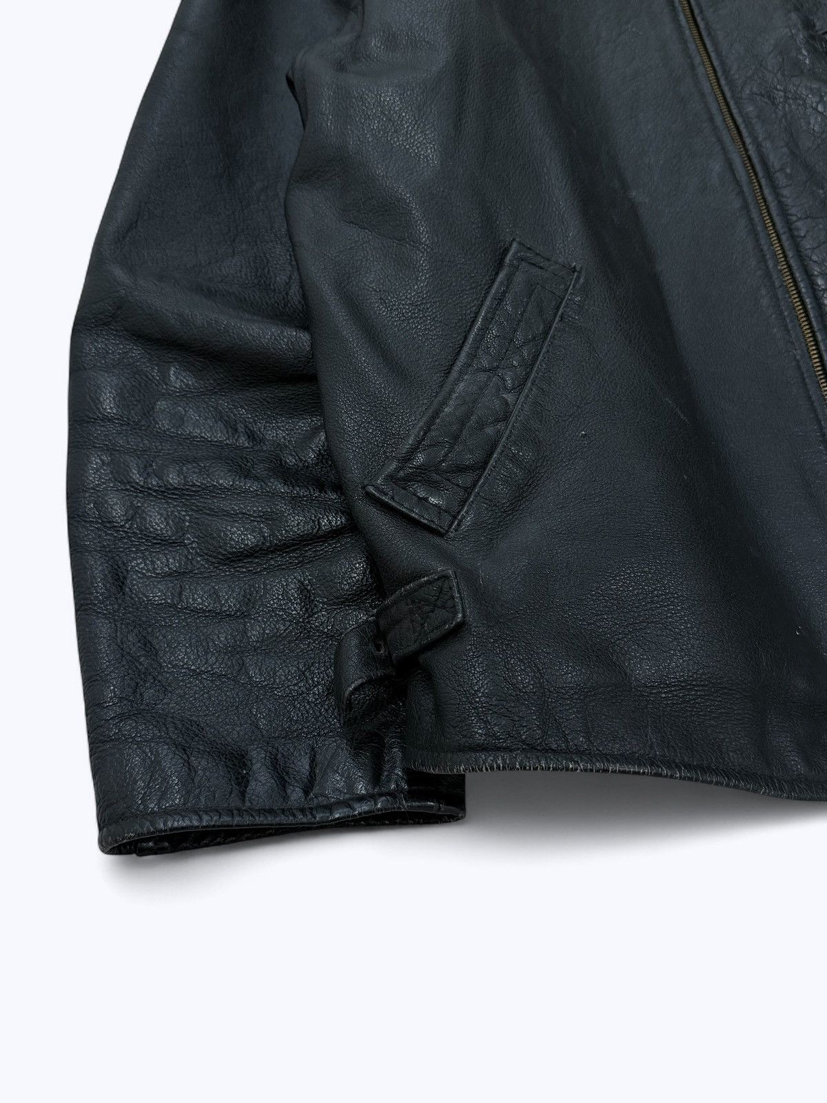 Armani Vintage 90s Armani Style Real Leather Jacket Size US L / EU 52-54 / 3 - 4 Thumbnail