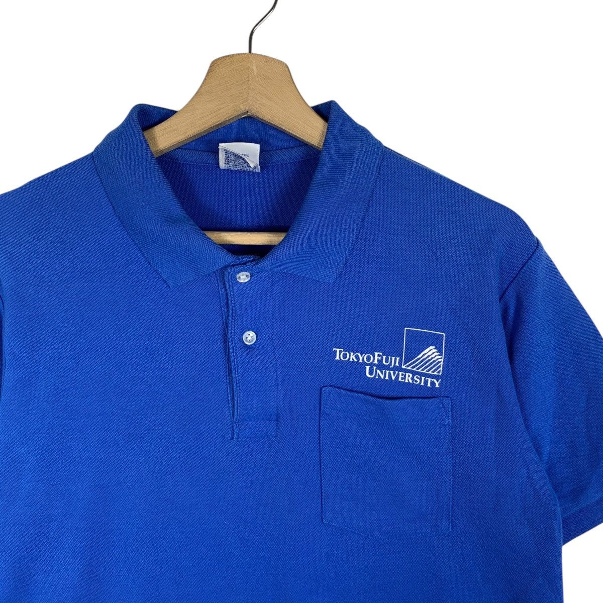 Vintage TOKYO FUJI UNIVERSITY Event Produce Semi Polo Tee Shirt Top Size US L / EU 52-54 / 3 - 4 Thumbnail