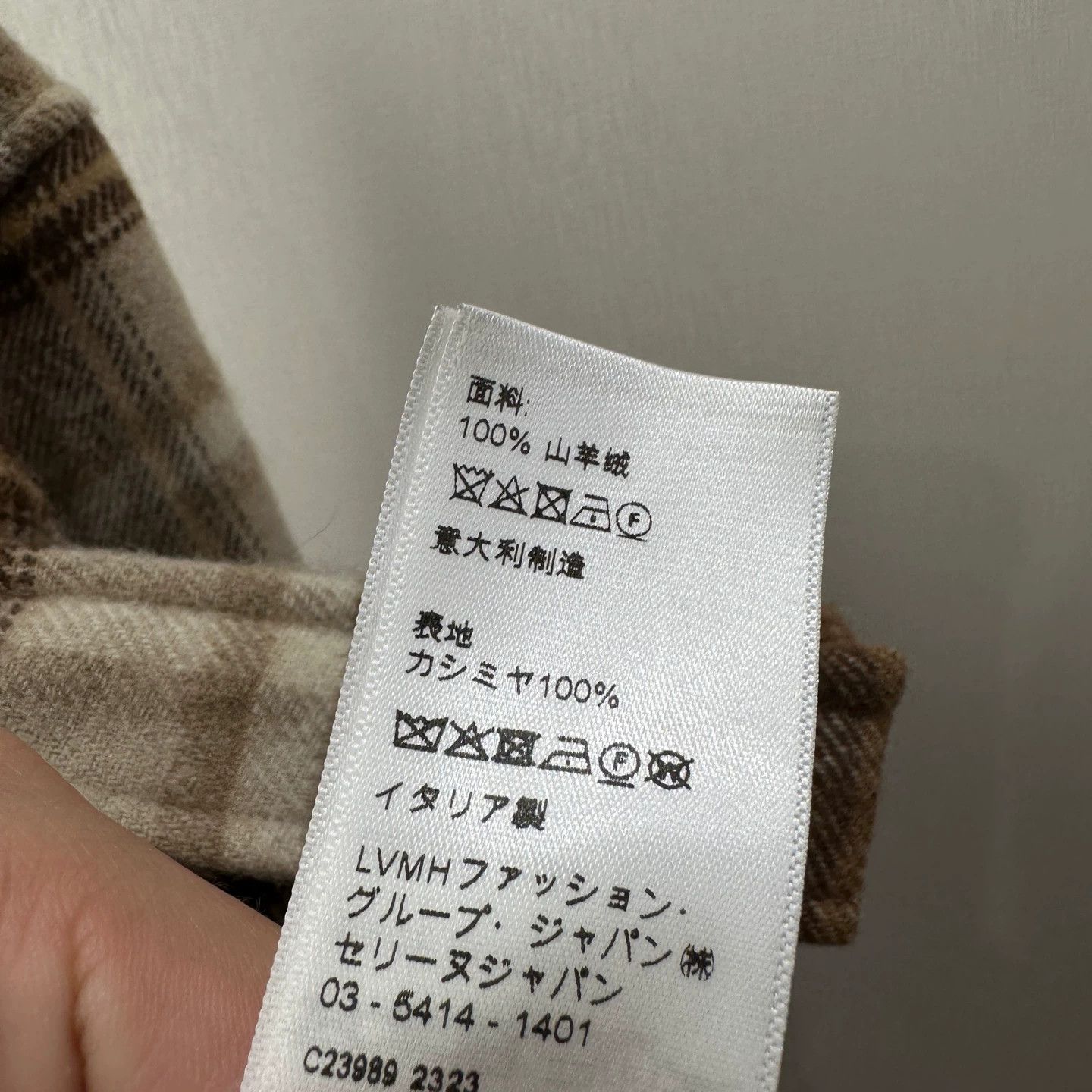 Celine Celine Triumph Arc Logo Gingham Cashmere Shirt 36 Size XS / US 0-2 / IT 36-38 - 7 Thumbnail