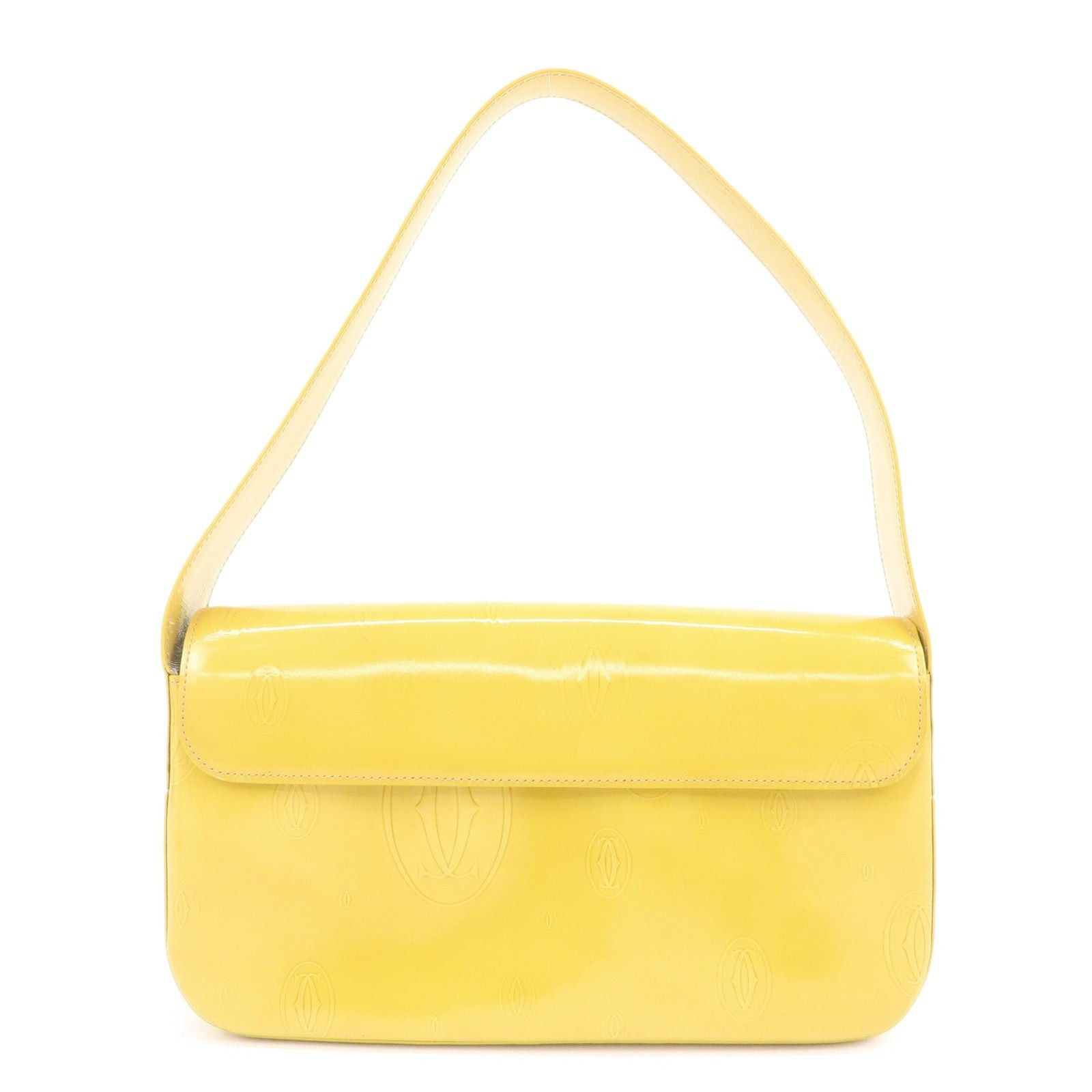 Cartier Cartier Happy Birthday Patent Leather Shoulder Bag Yellow Size ONE SIZE - 1 Thumbnail